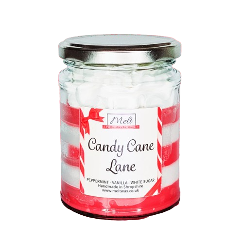 Melt Jam Jar Candle - Candy Cane Lane