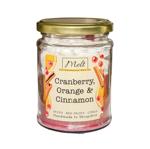 Melt Jam Jar Candle - Cranberry, Orange & Cinnamon