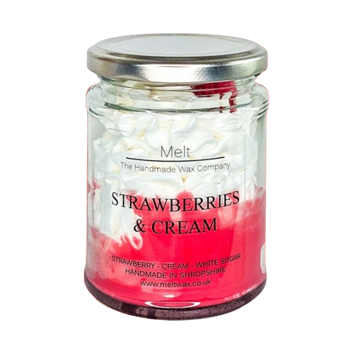 Melt Jam Jar Candle - Strawberries & Cream