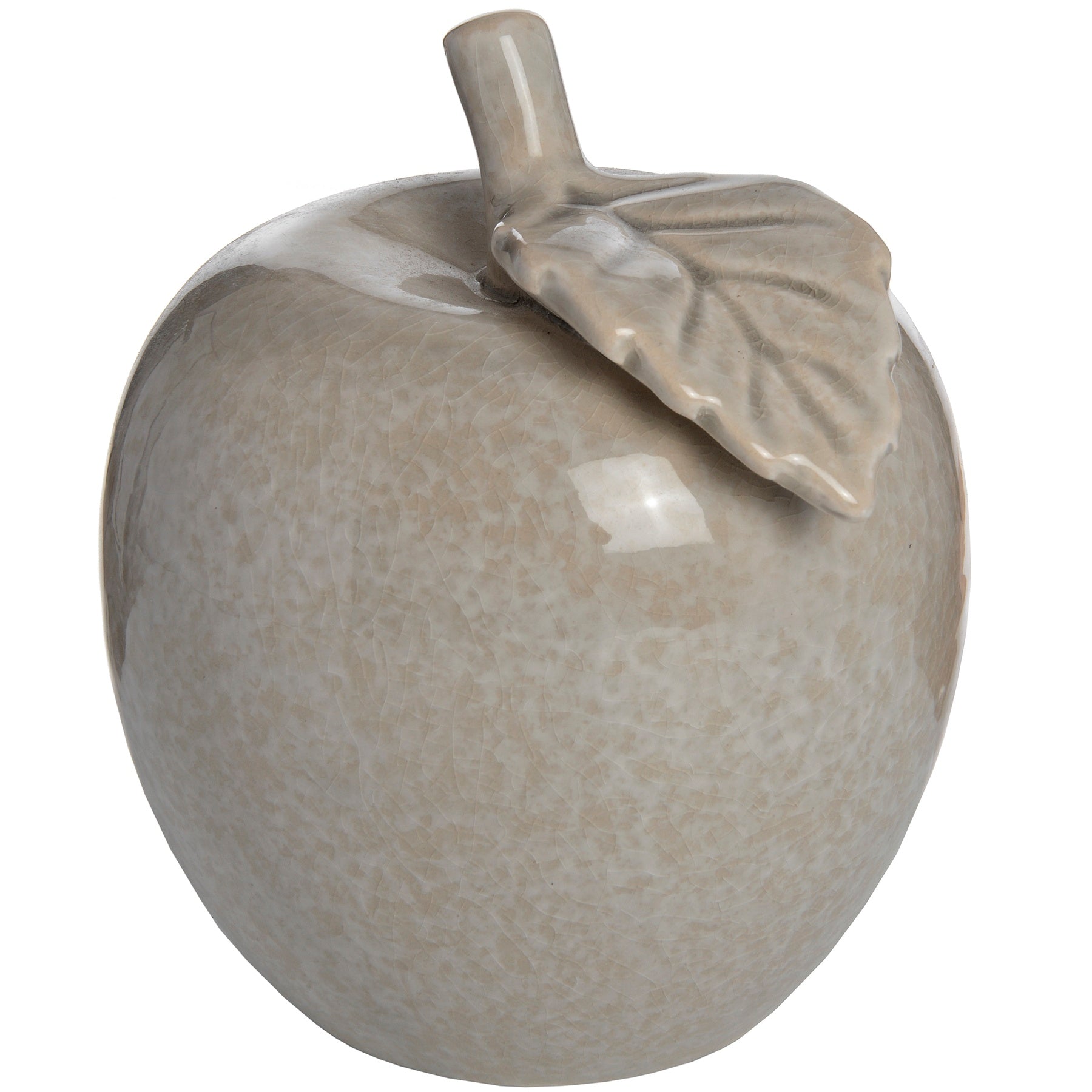 Grey Antique Ceramic Apple - 2 Sizes