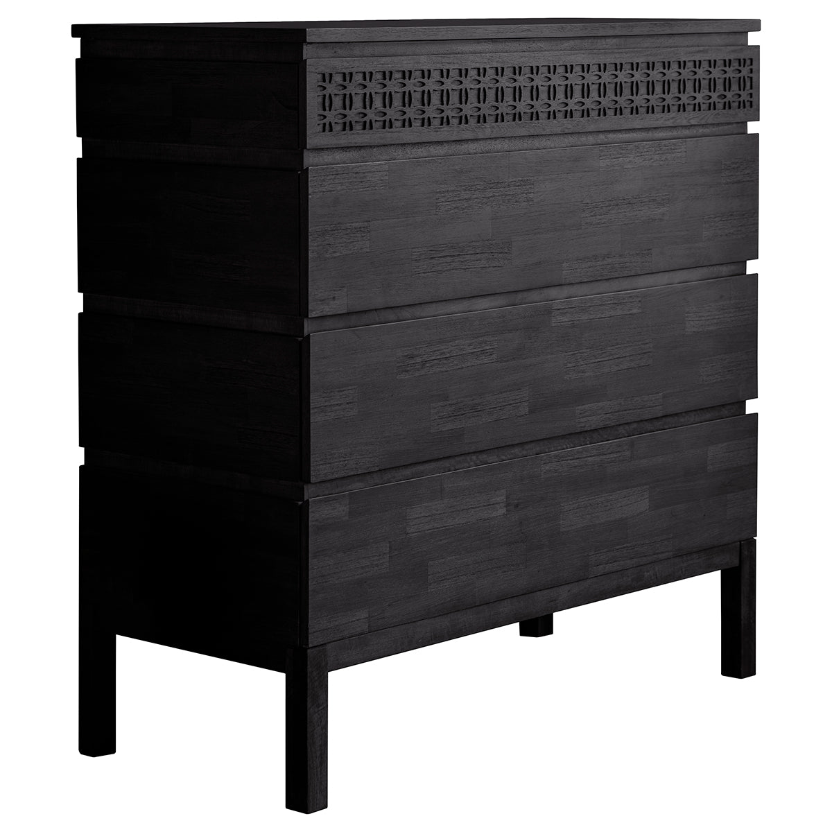 Fujiko Boutique Black 4 Drawer Chest