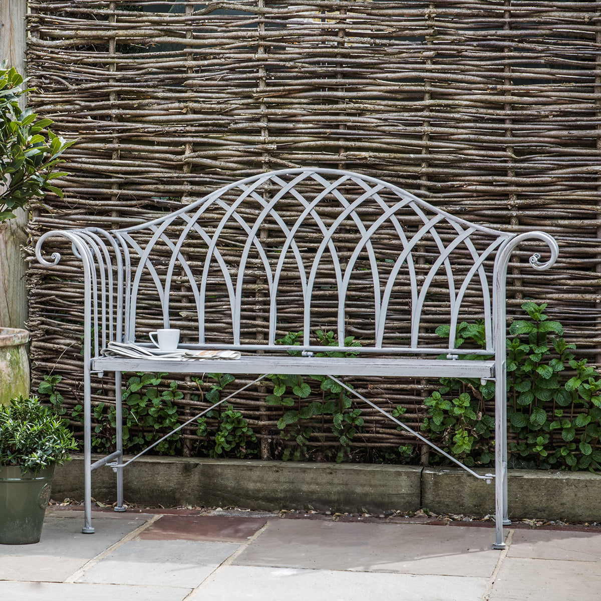 Arabella Outdoor Bench Estate Grey