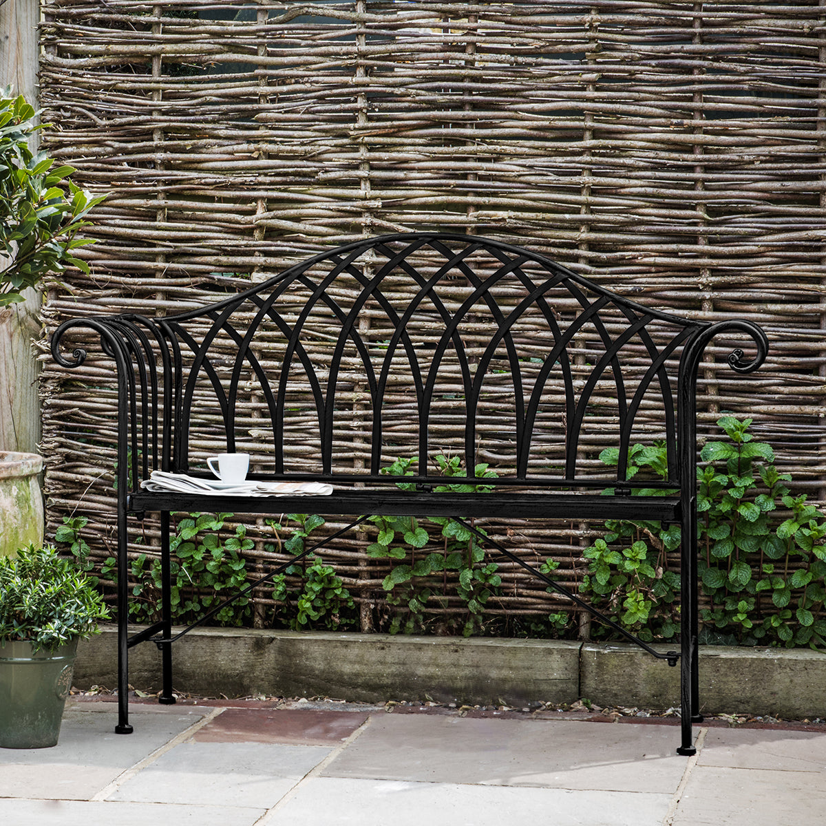 Arabella Outdoor Bench Estate Noir