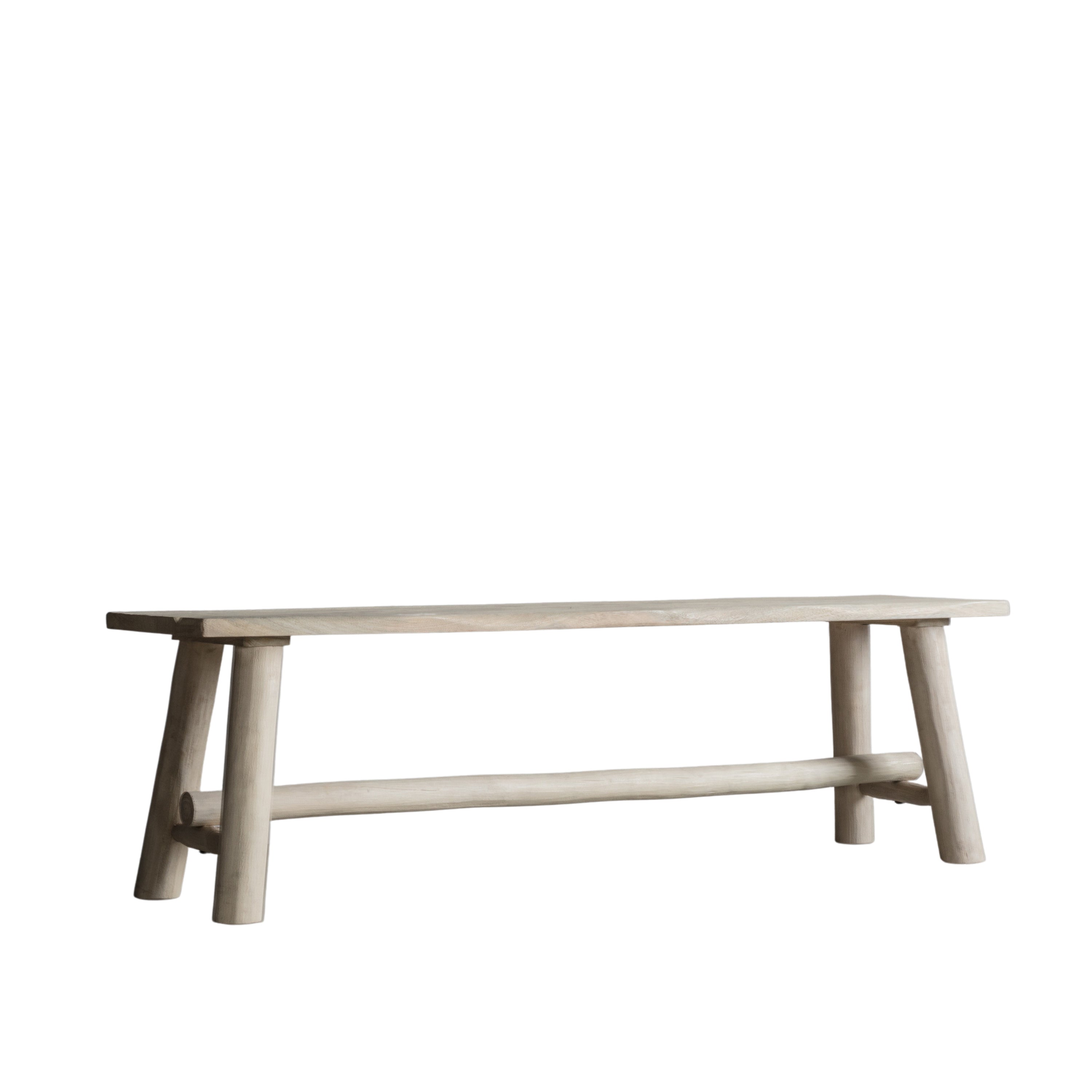 Bertam Natural Wood Bench Rustic - 2 Sizes