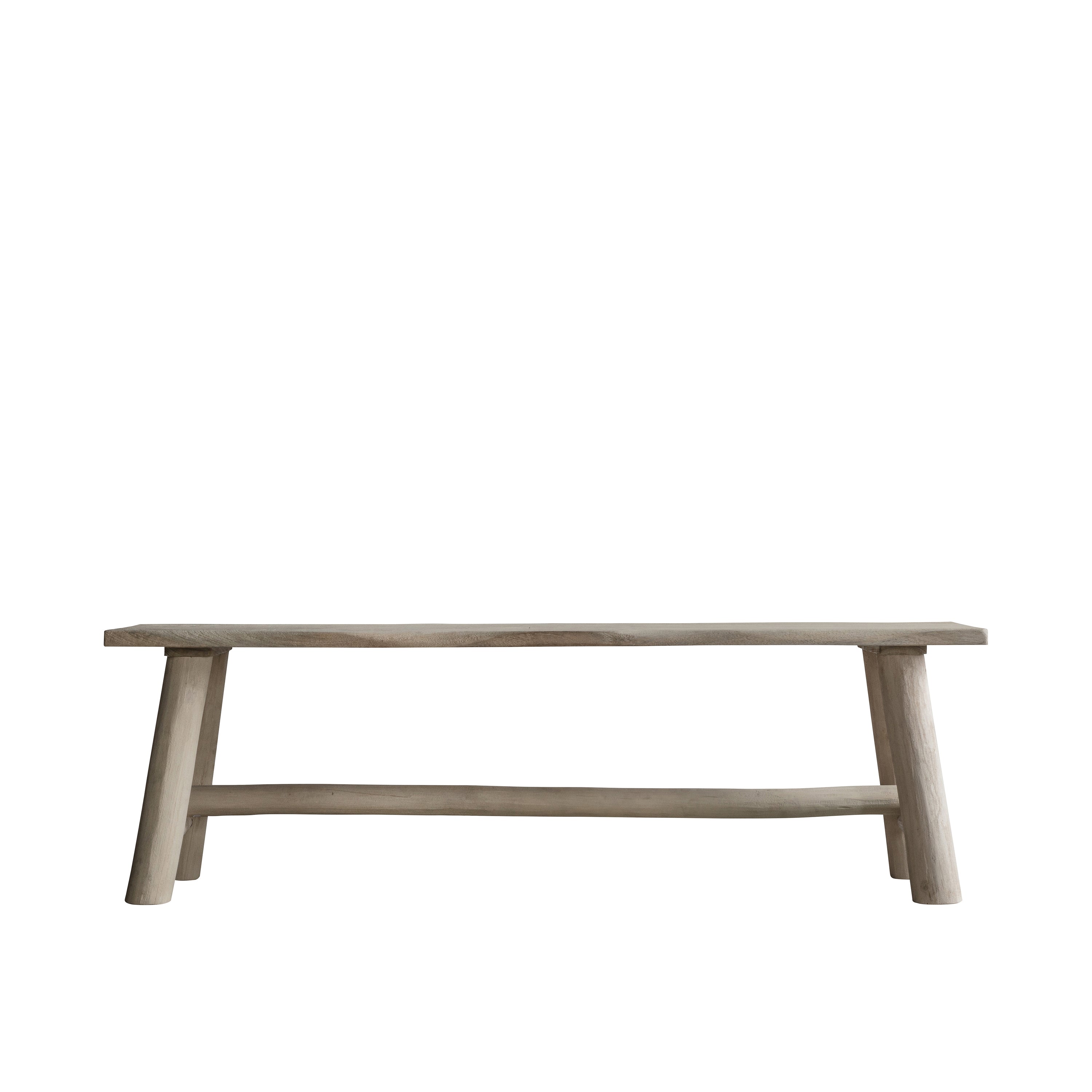 Bertam Natural Wood Bench Rustic - 2 Sizes