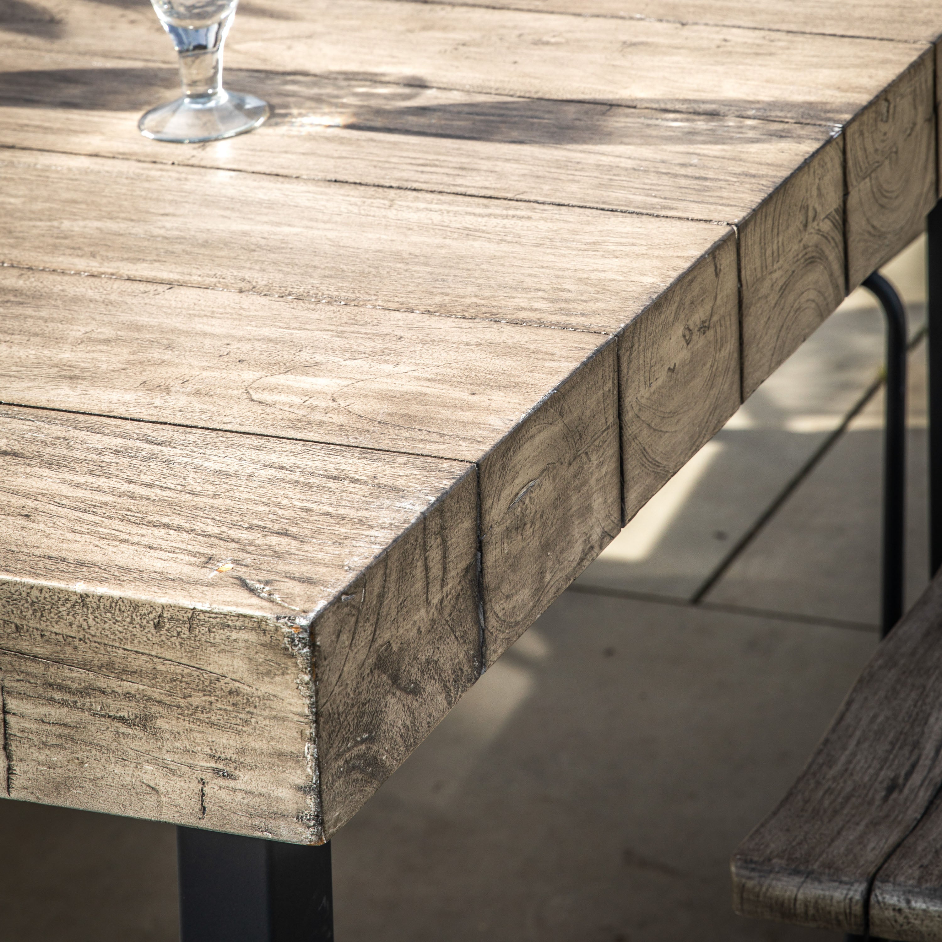 Contemporary Outdoor Teak Rectangle Dining Table