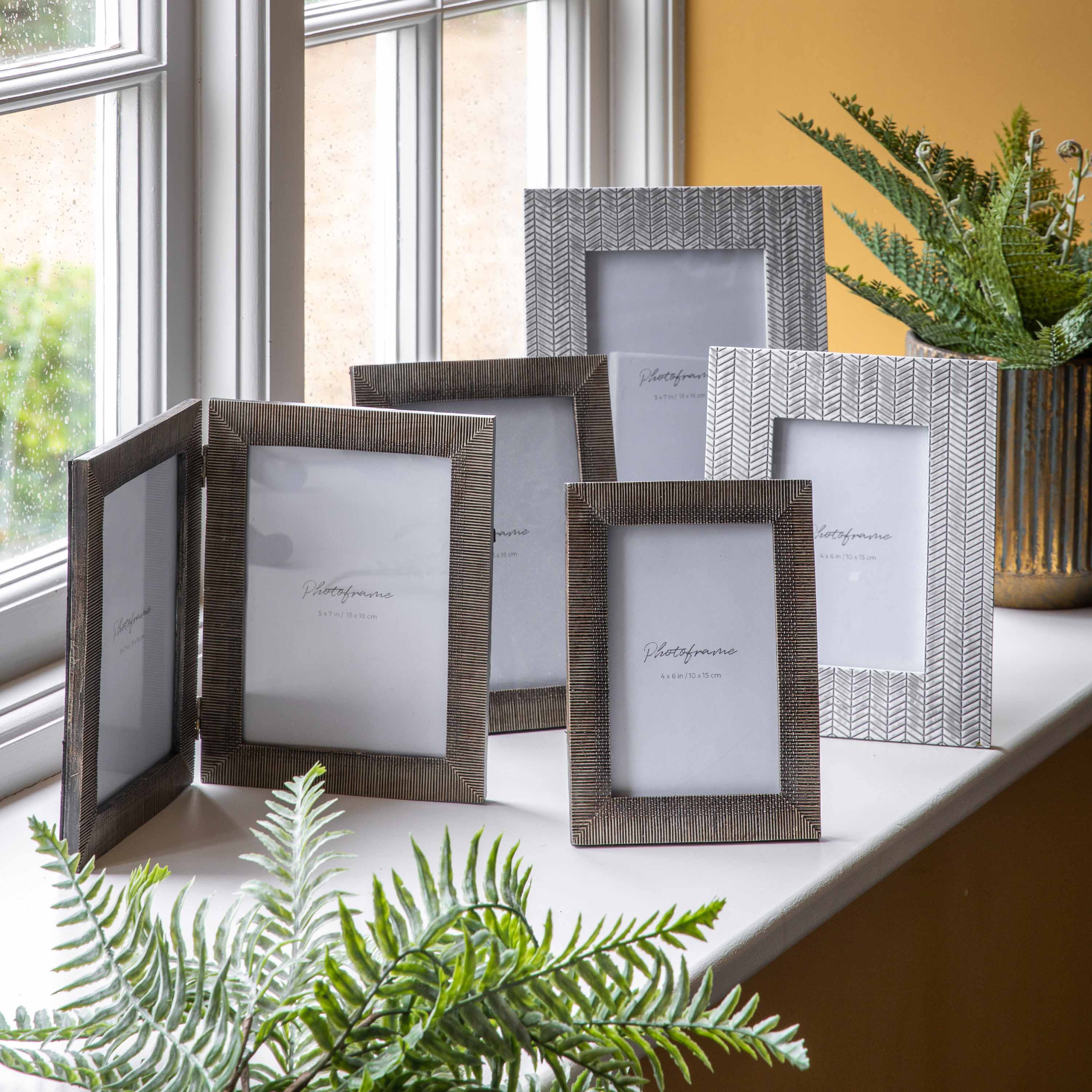 Manni Photo Frame Distressed Grey - 5x7/4x6