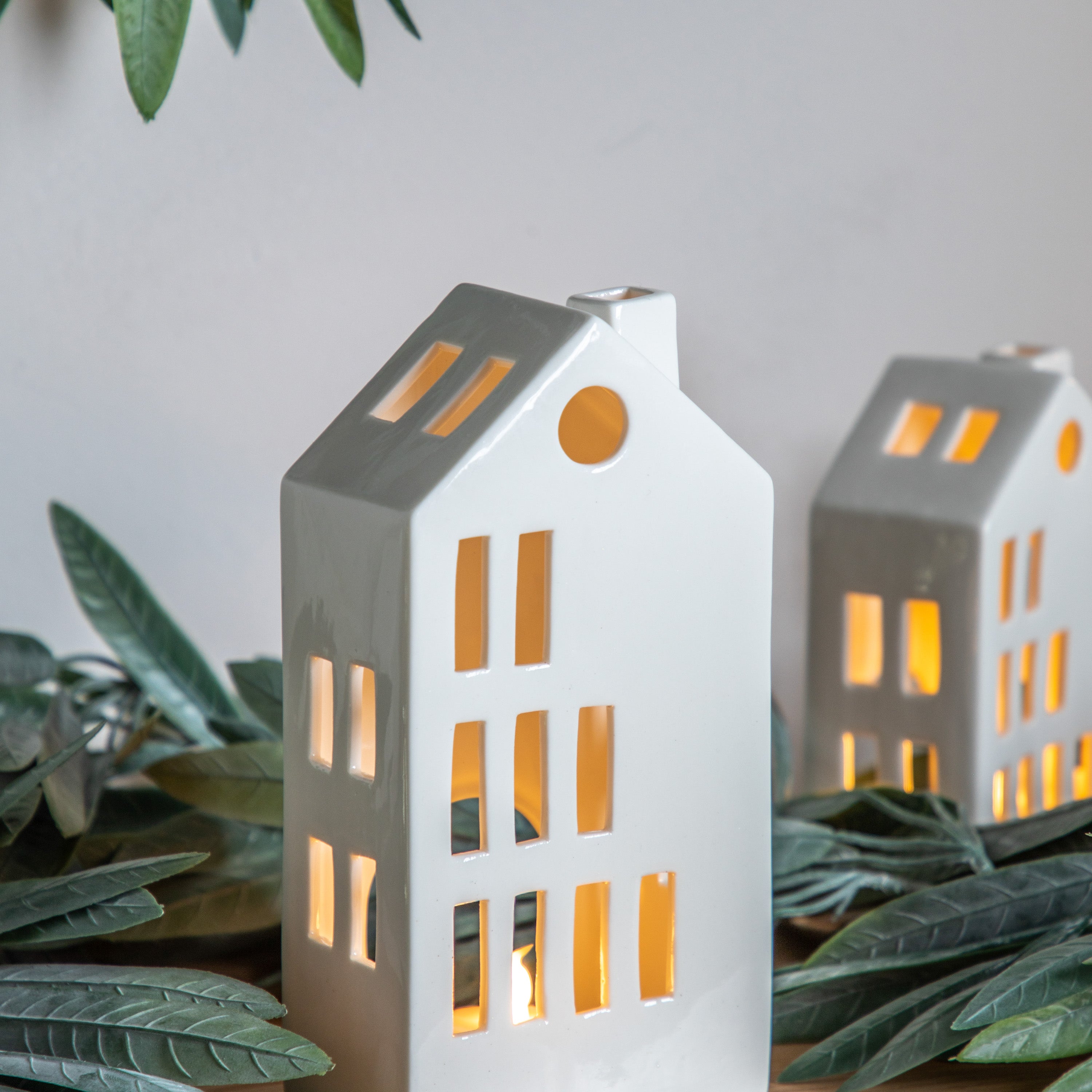 Home Tealight Holder White Porcelain