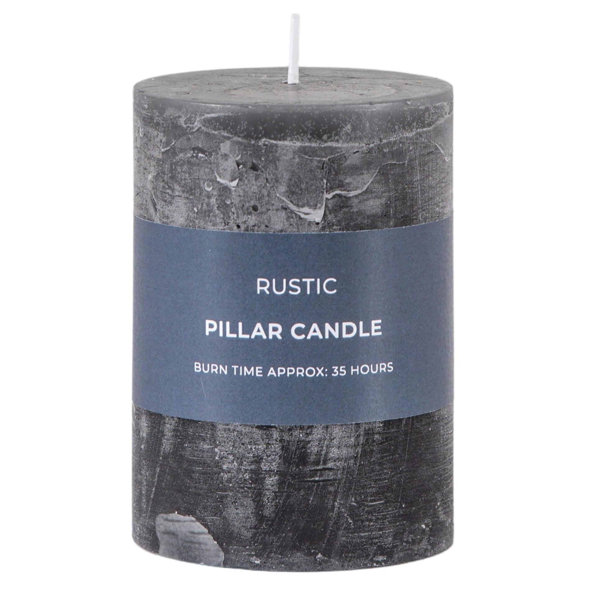 Pillar Candle Rustic Slate - 4 Sizes
