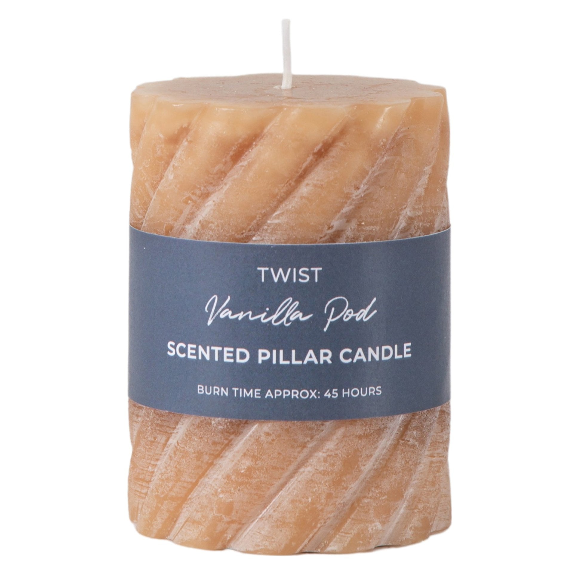 Vanilla Pillar Candle Twist Amber (2 Packs) - 3 Sizes