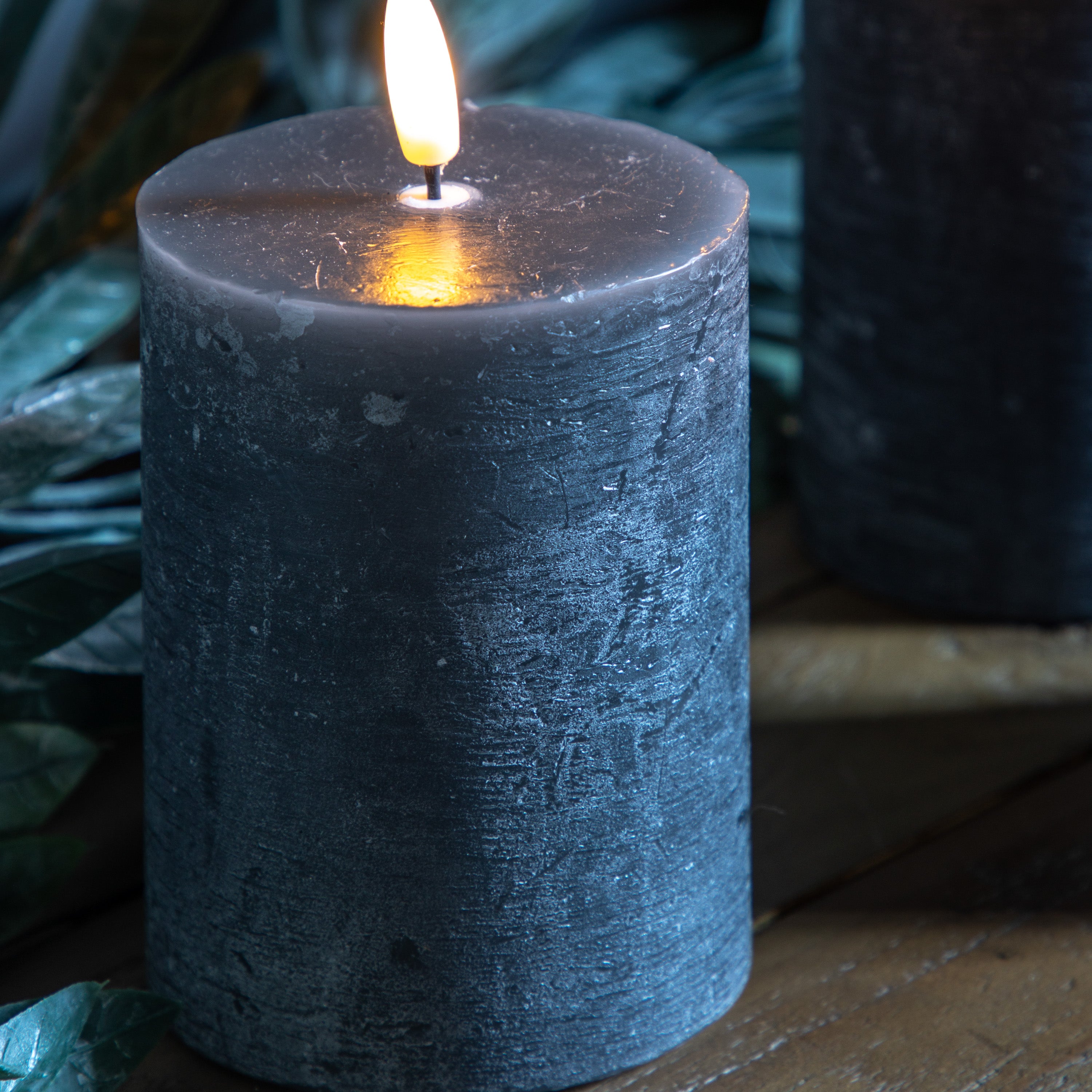 LED Candle Rustic Slate (Set of 3)