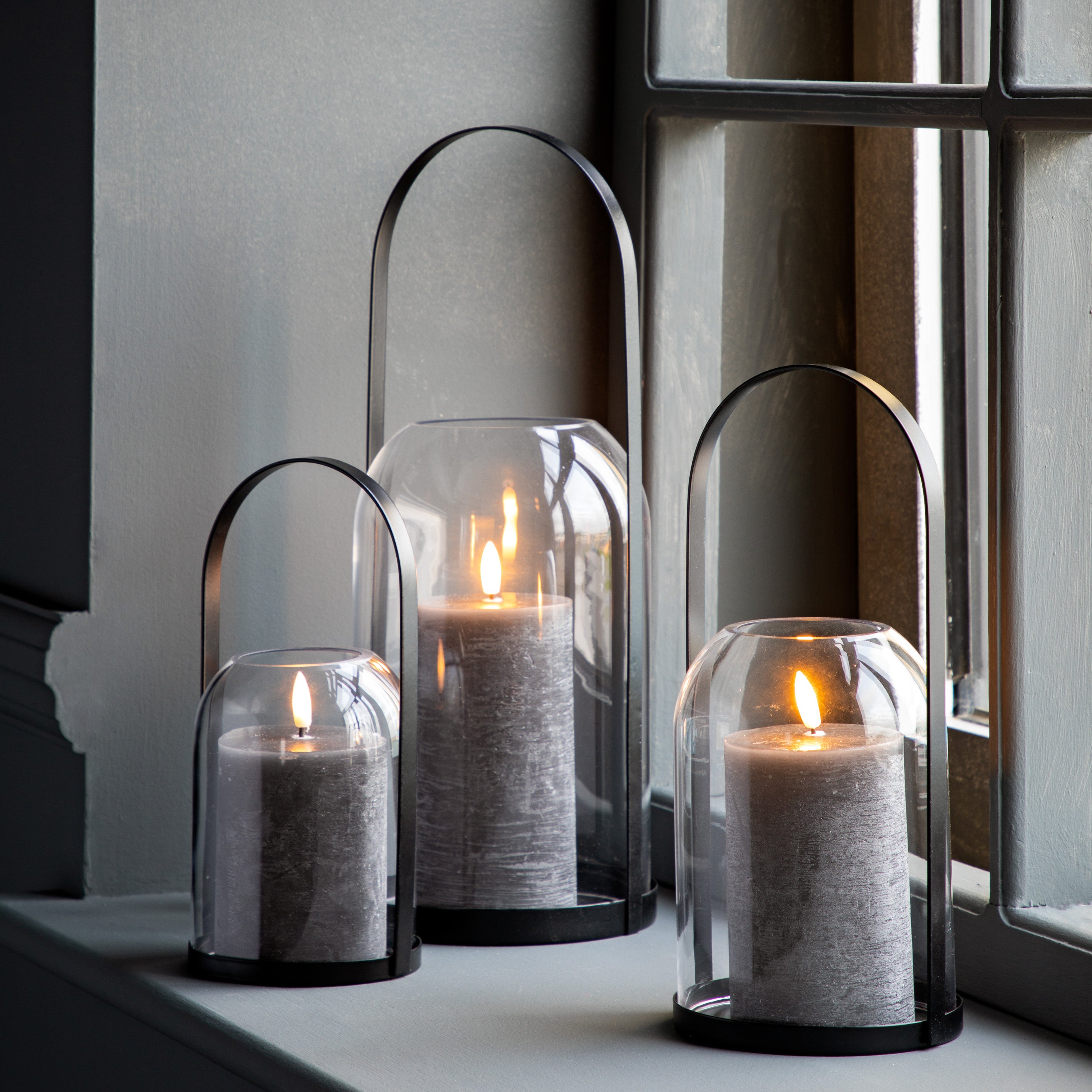 LED Candle Rustic Slate (Set of 3)
