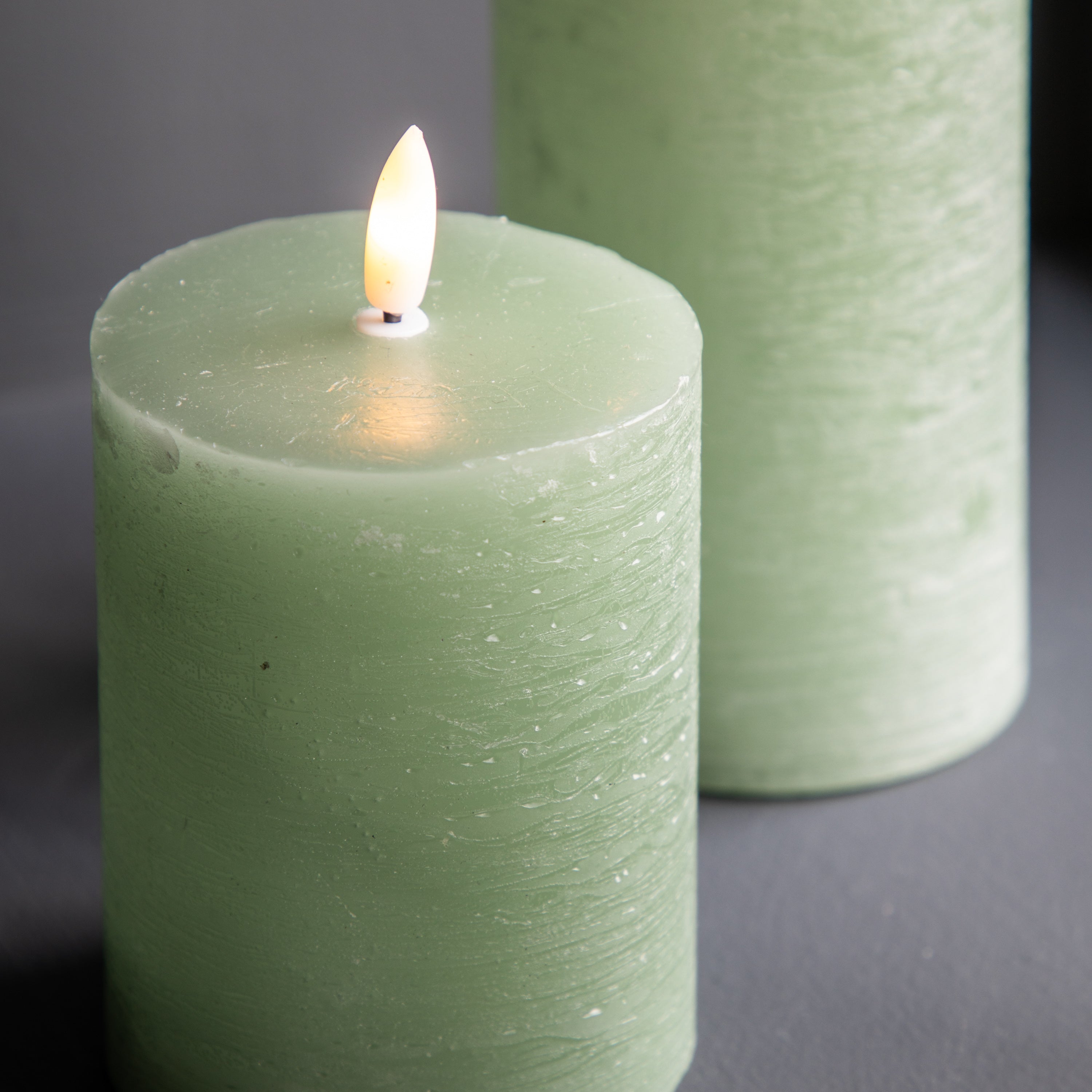 LED Candle Rustic Sage (Set of 3)