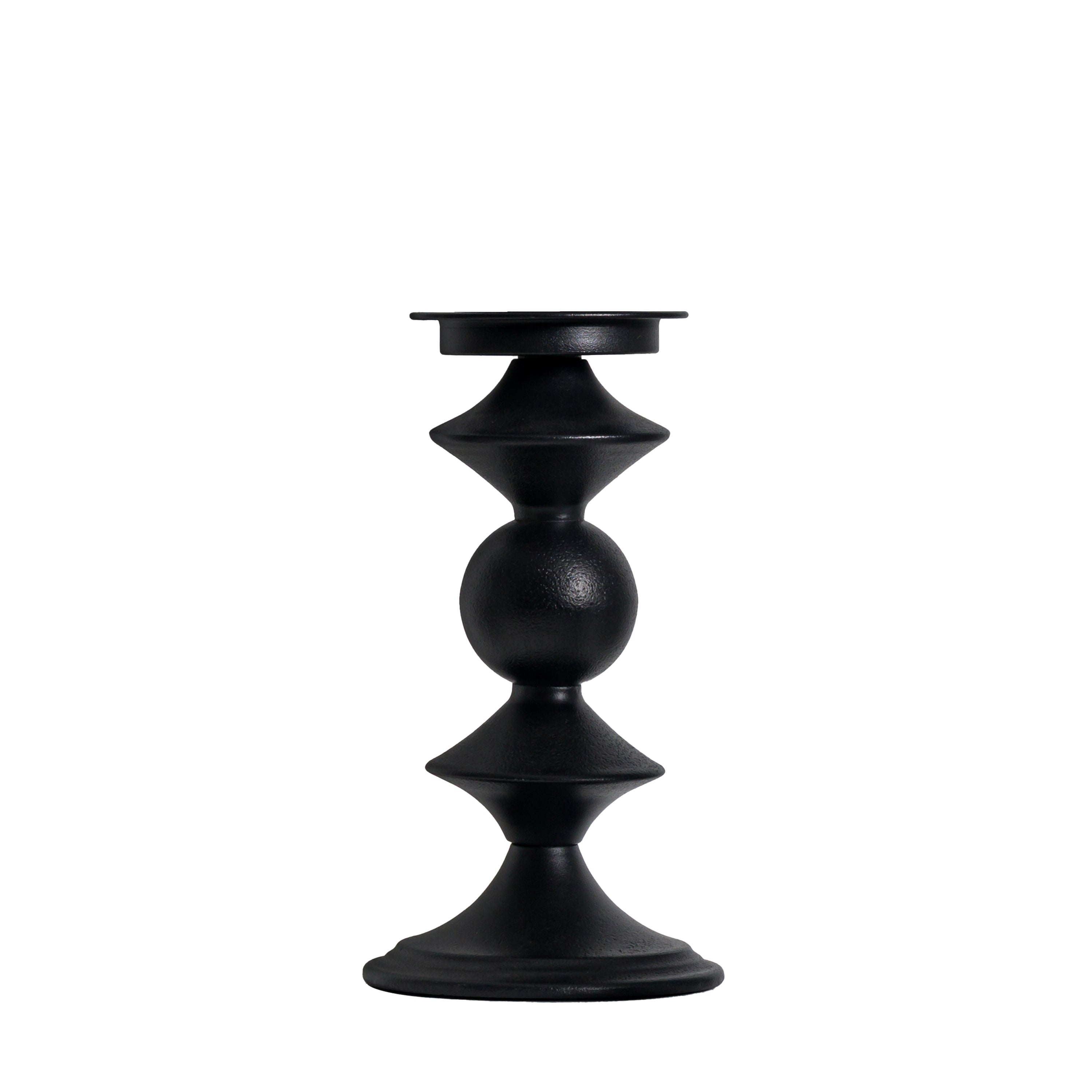 Sutton Pillar Holder Black - Large/Small