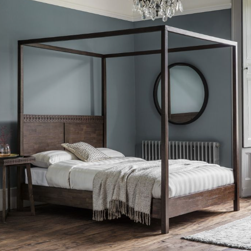 Fujiko Retreat Brown 4 Poster Bed - 2 Sizes