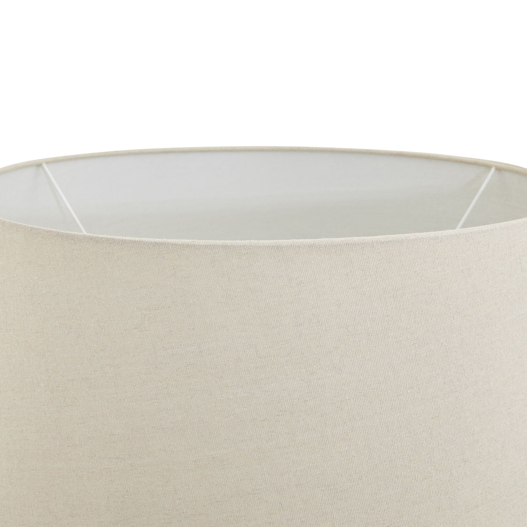 Clancy Antique White Pillar Table Lamp With Linen Shade