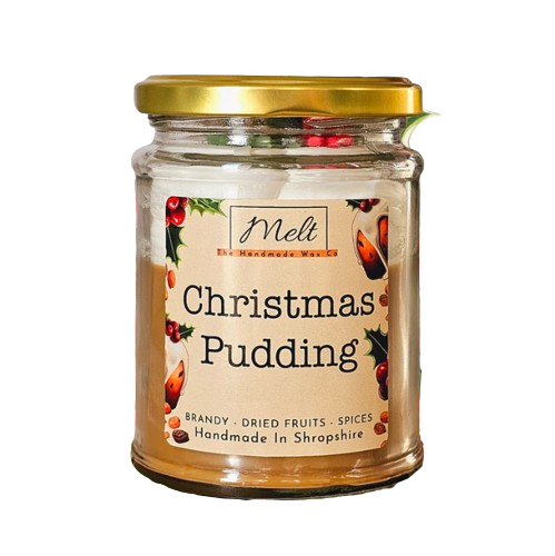 Melt Jam Jar Candle - Christmas Pudding