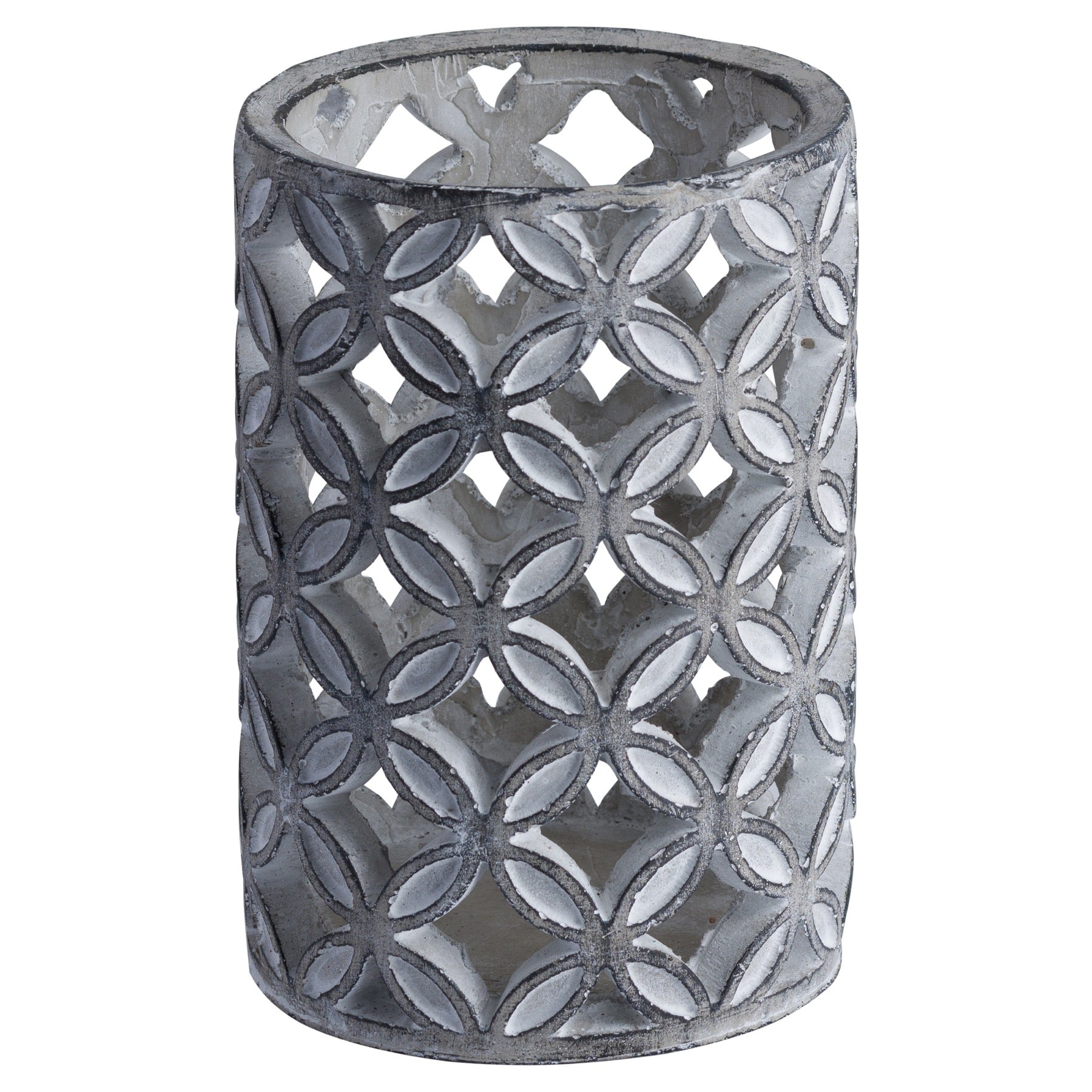 Geometric Stone Candle Hurricane -  2 Sizes