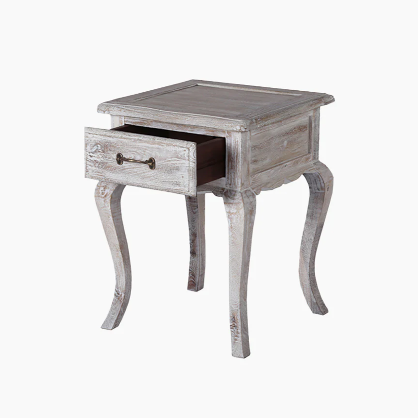 Rustic Grey Mango Wood Side Table