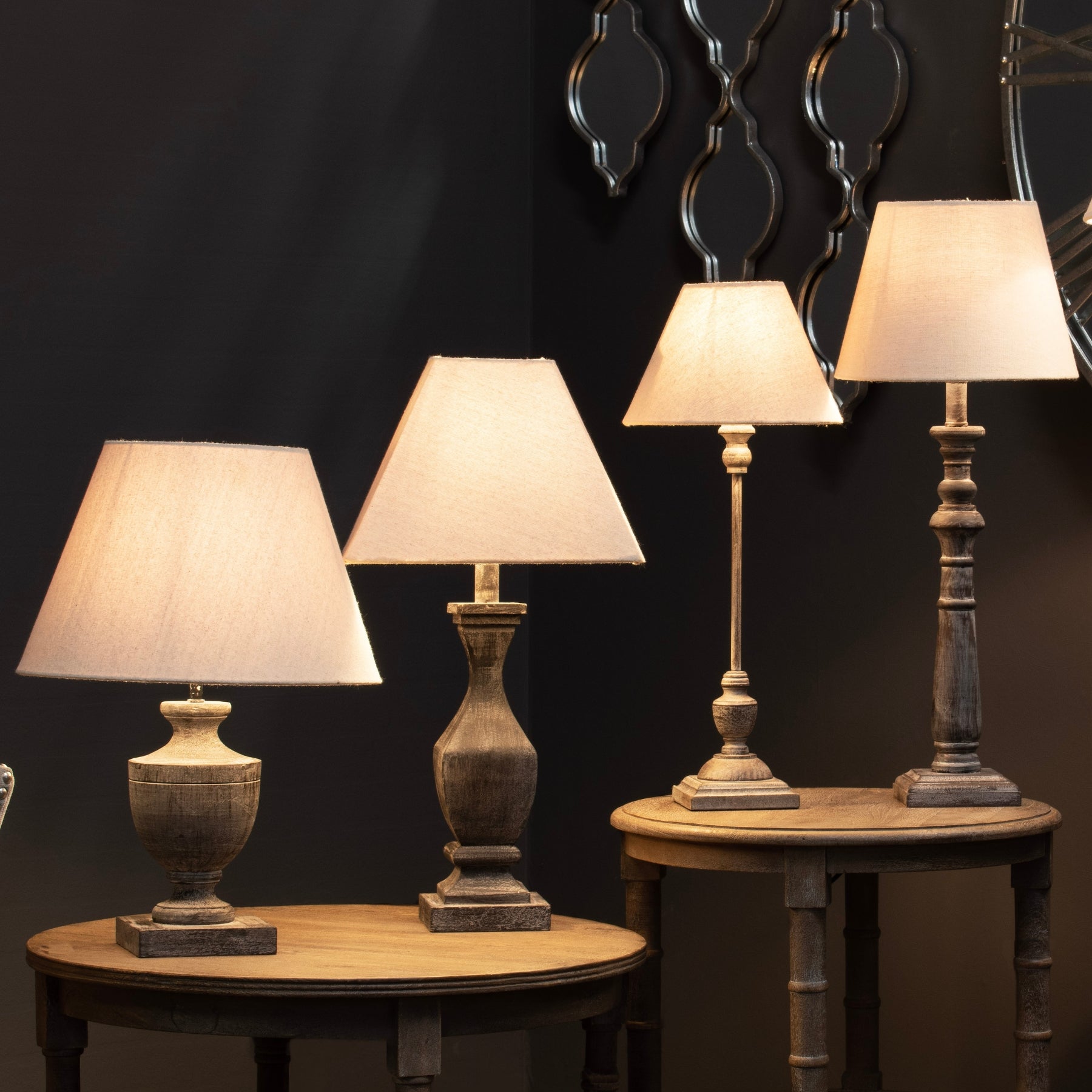 Finca Wooden Table Lamps -  4 Styles