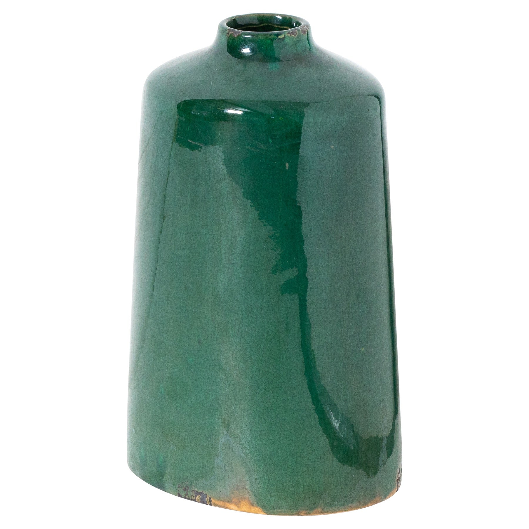 Garda Glazed Liv Vase - 28cm - White/Green/Grey