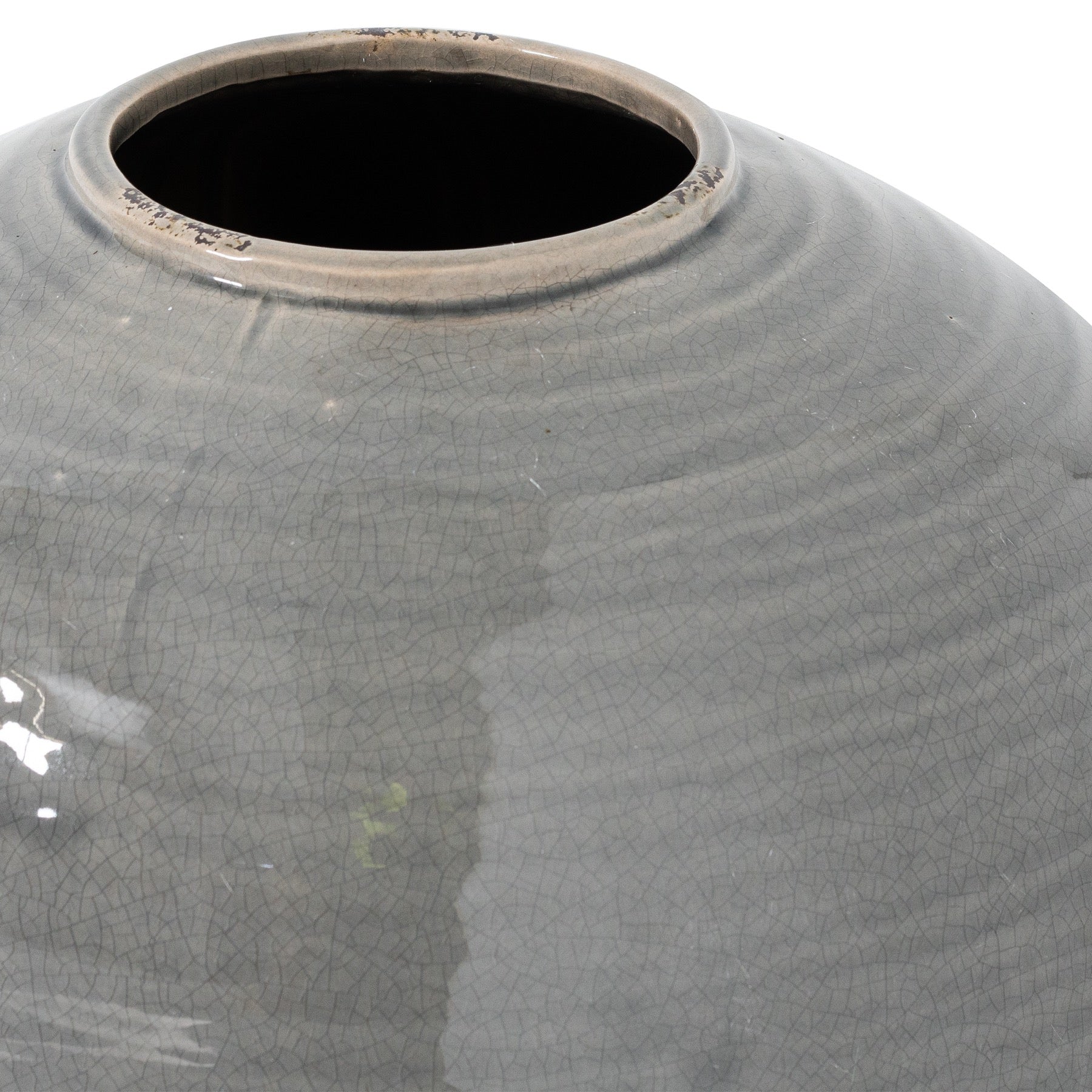 Garda Glazed Regola Vase - 38cm - White/Grey/Green