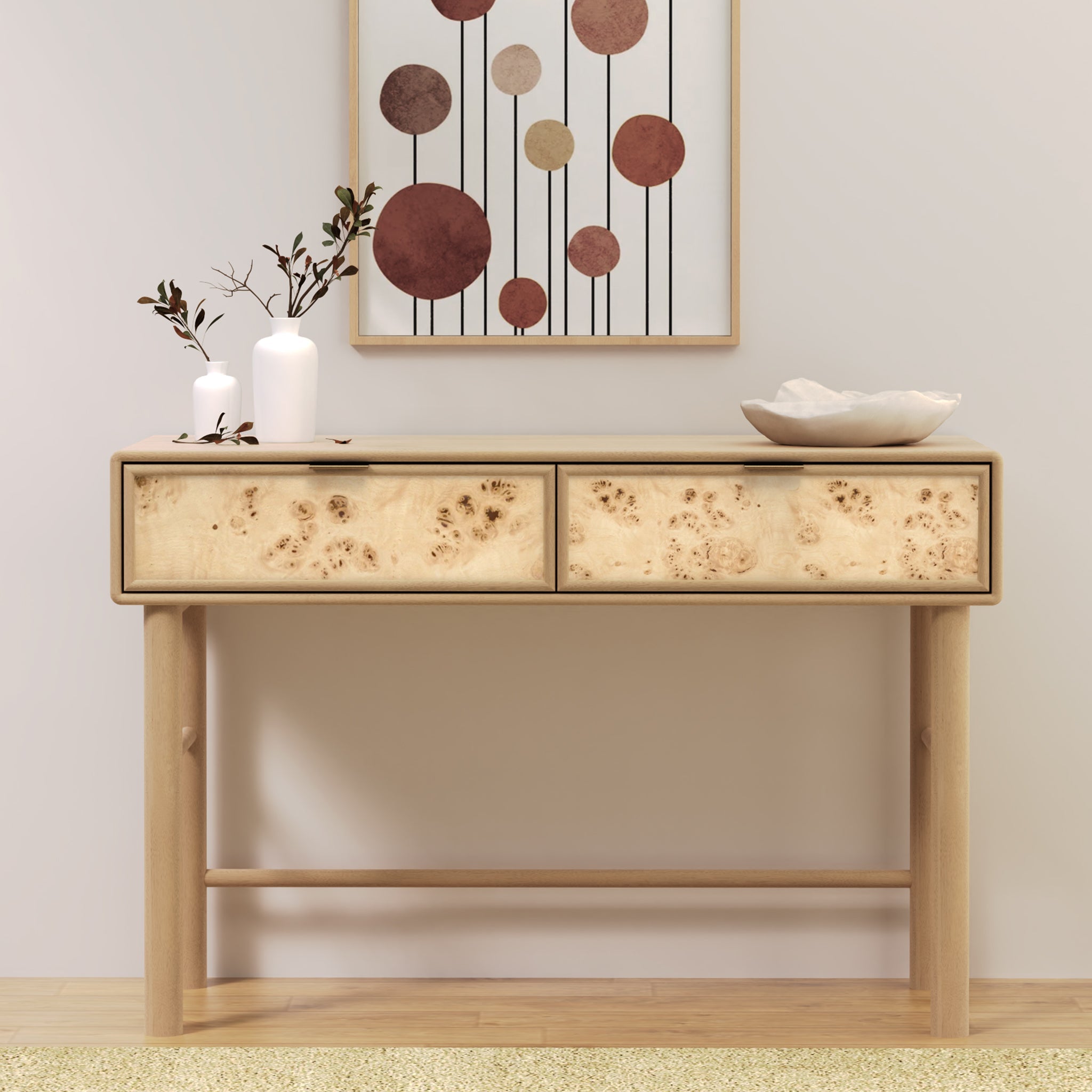 Urban Burl 2 Drawer Console Table