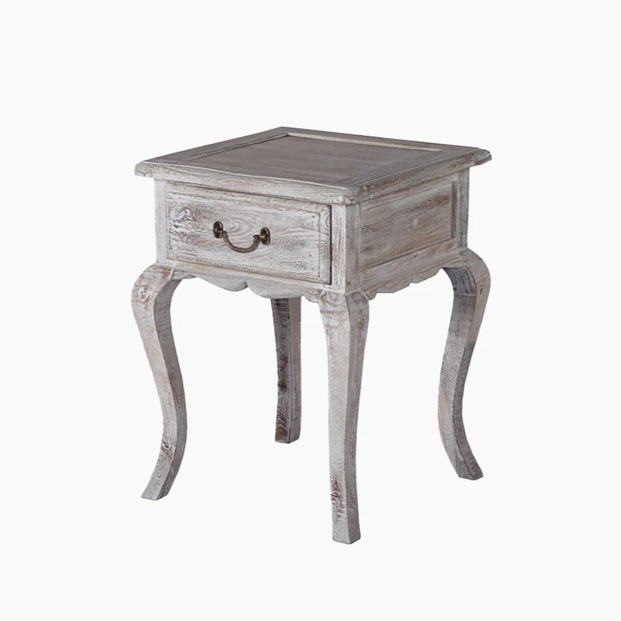 Rustic Grey Mango Wood Side Table