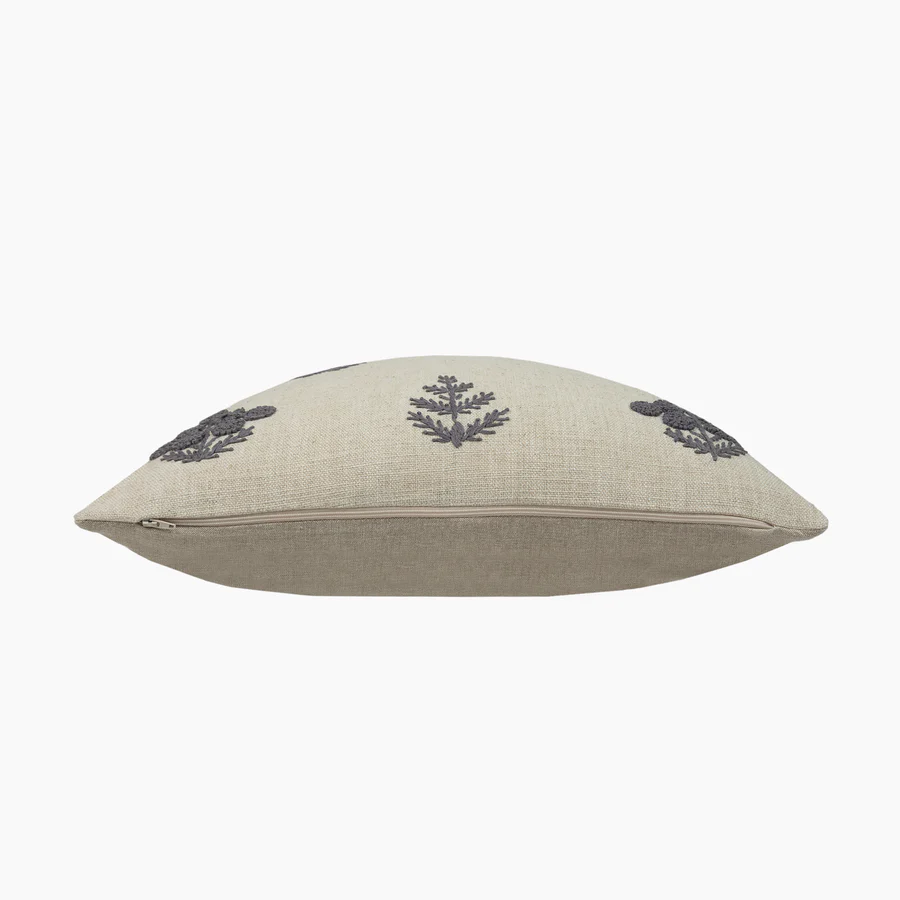 Denzel Blue Cotton-Linen Cushion