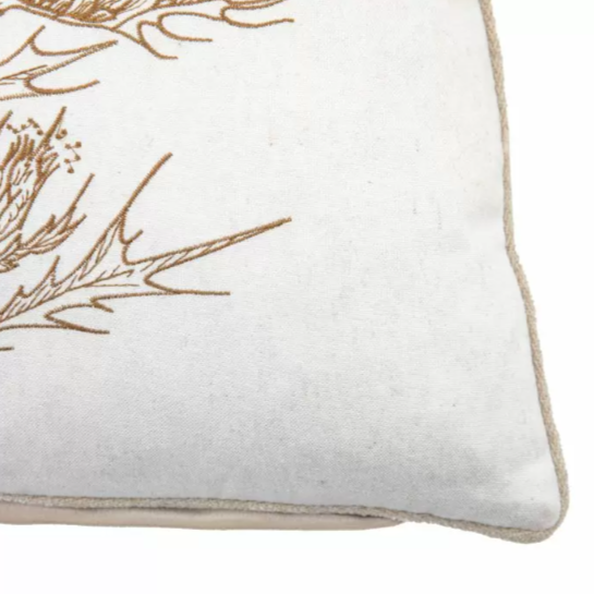 Natural Thistle Cushion Embroider