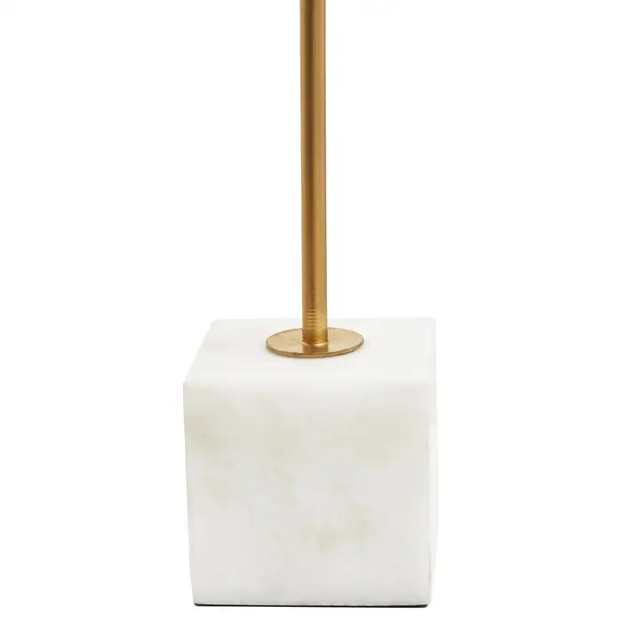 MEVRA GOLD DANDELION SCULPTURE ON WHITE MARBLE BASE