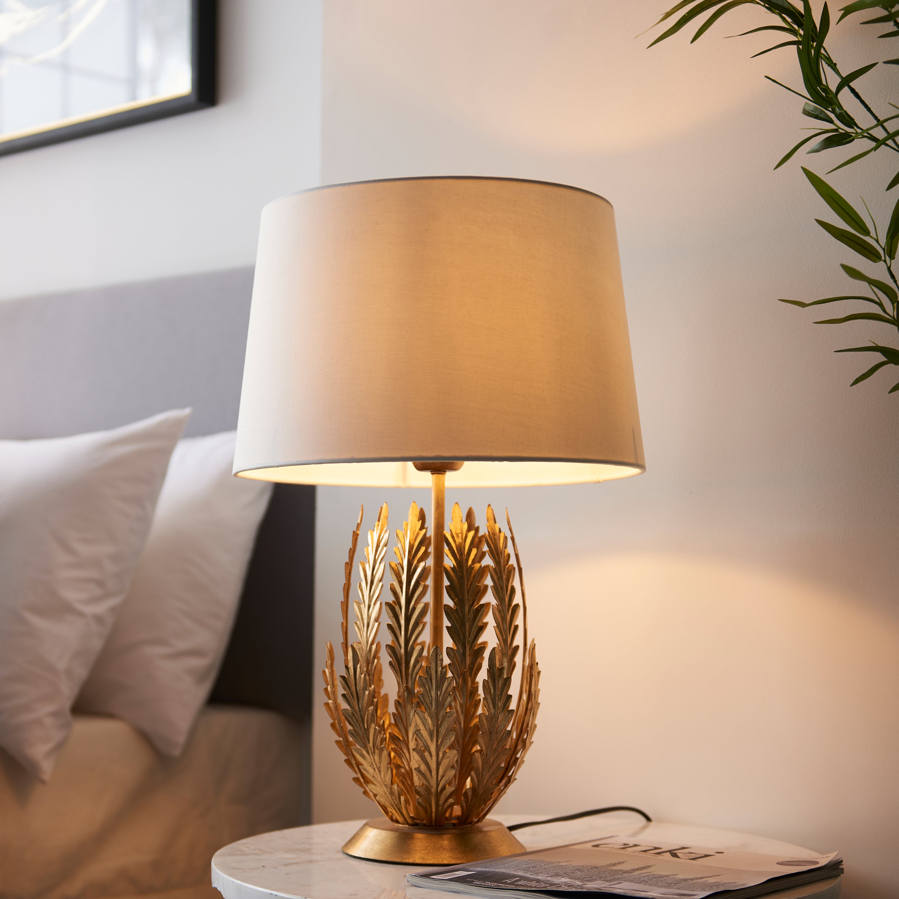 Delphine 1 Table Lamp Gold Leaf