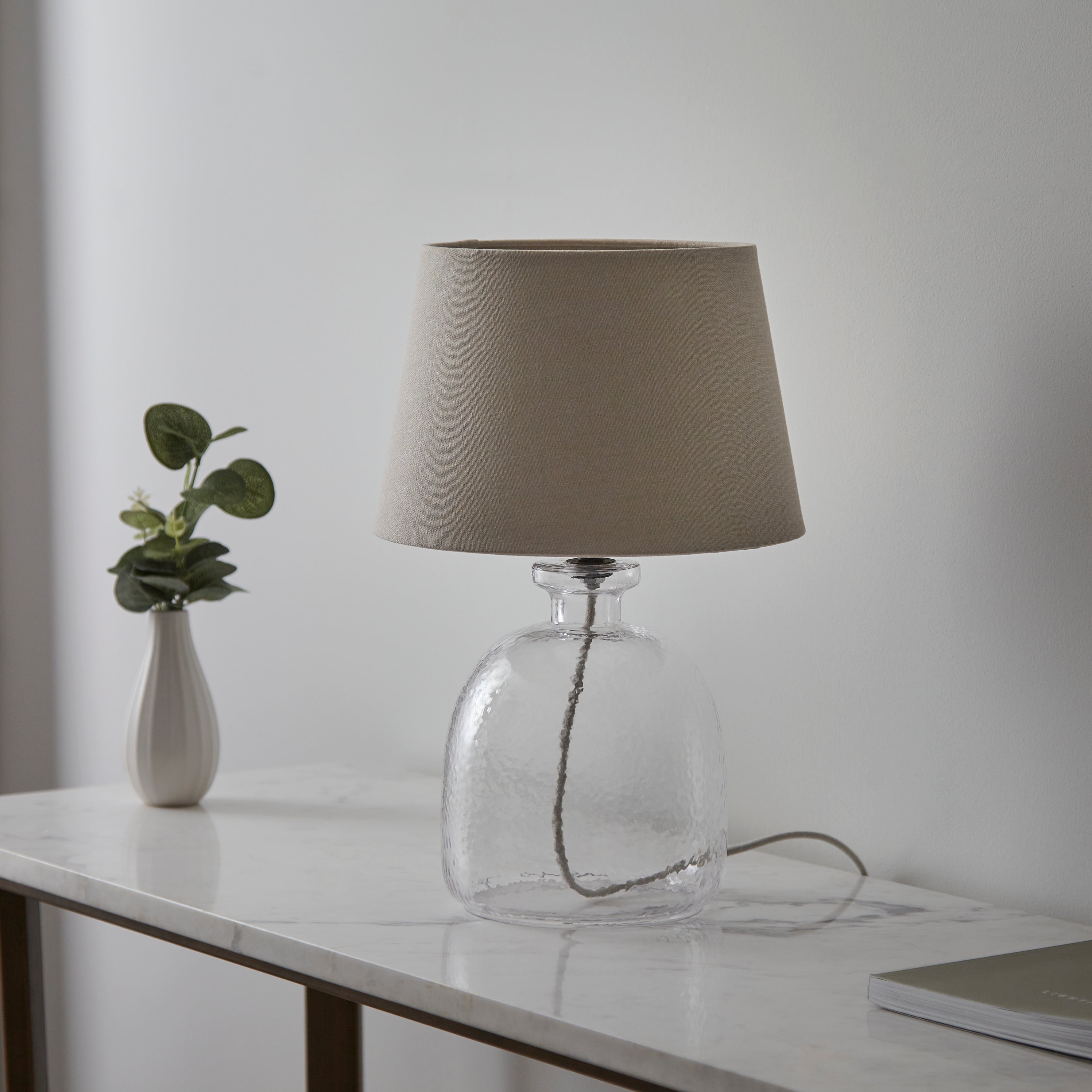 Calvo Table Lamp - Clear/Grey