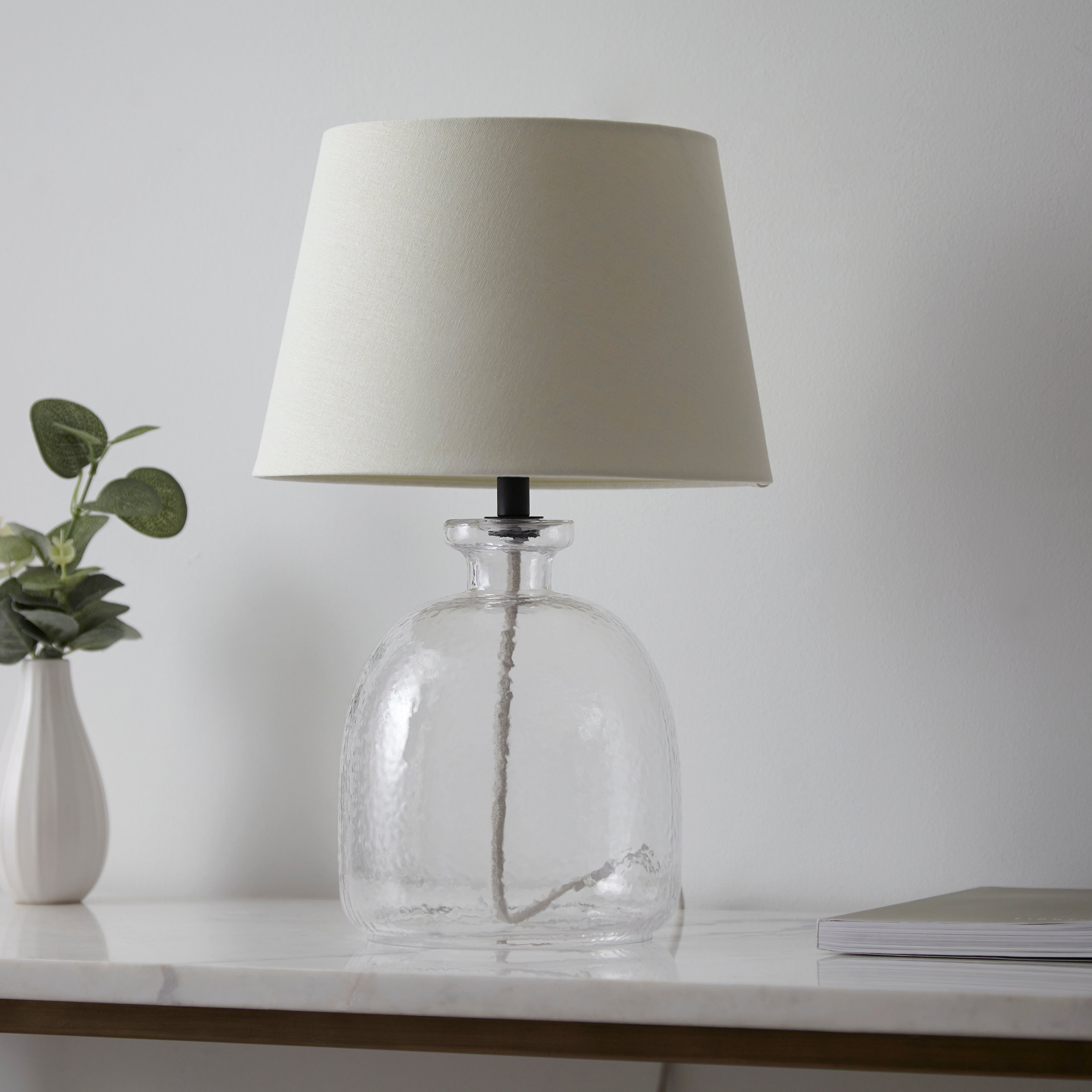 Calvo Table Lamp - Clear/Ivory