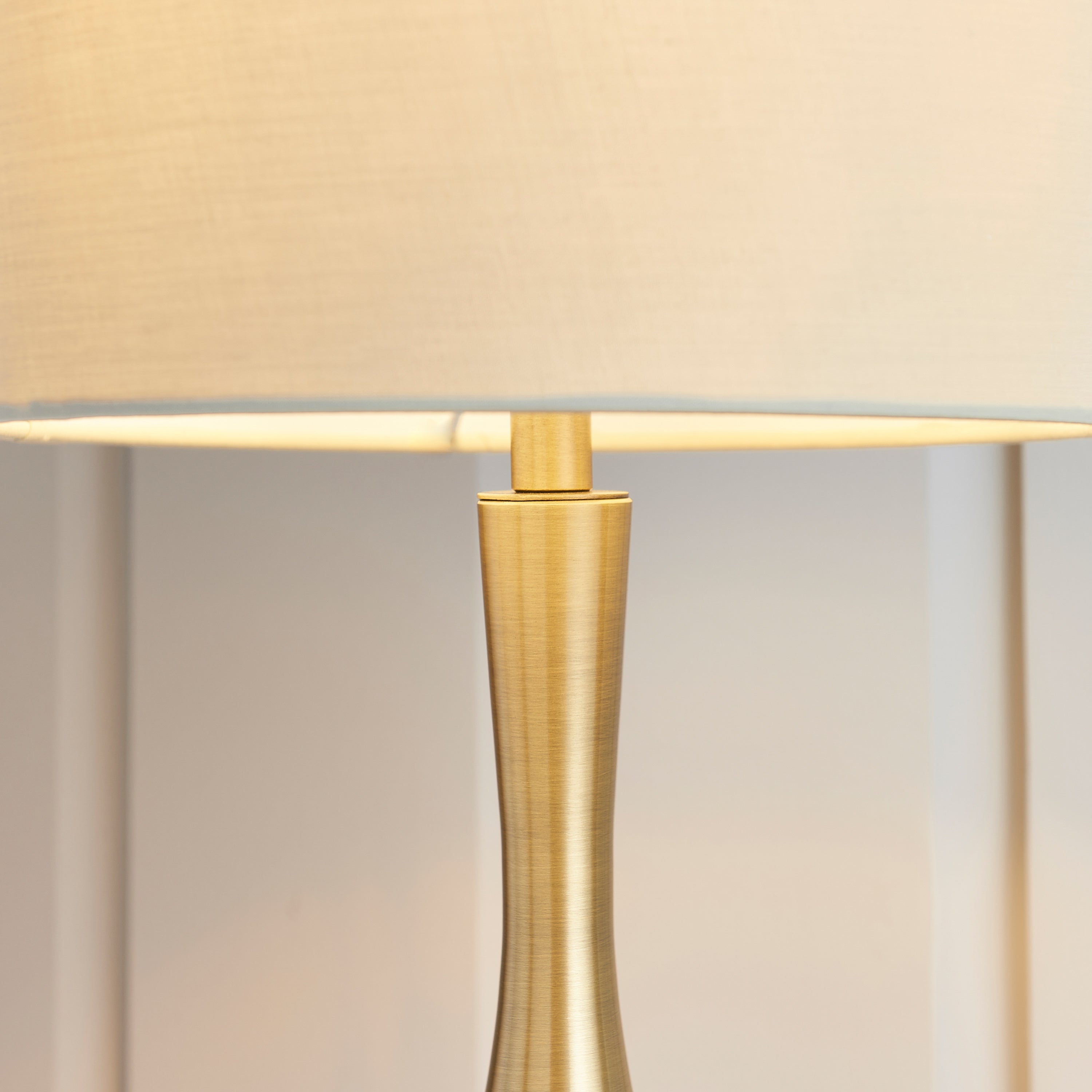 Karlet Table Lamp - Brass/Taupe