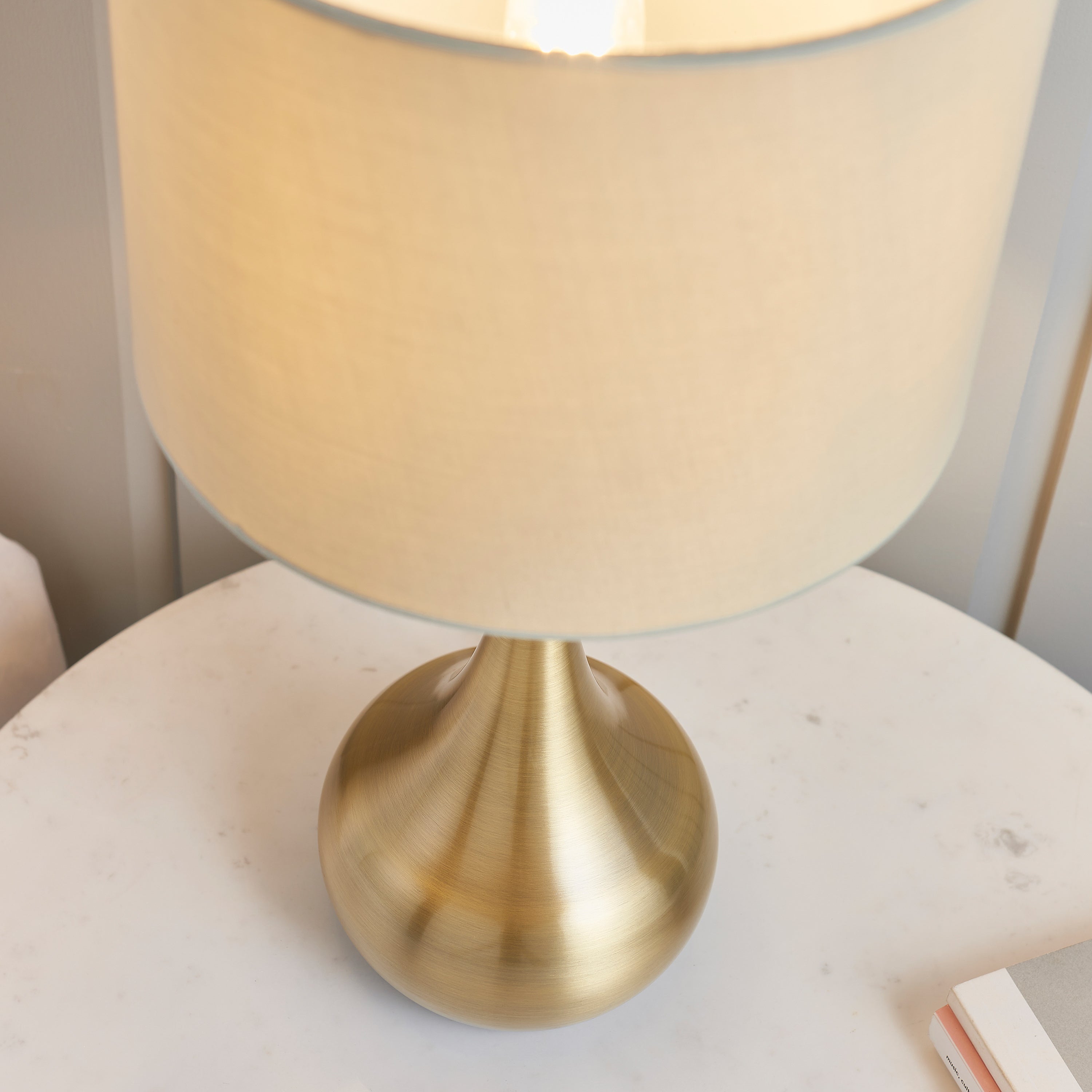 Karlet Table Lamp - Brass/Taupe