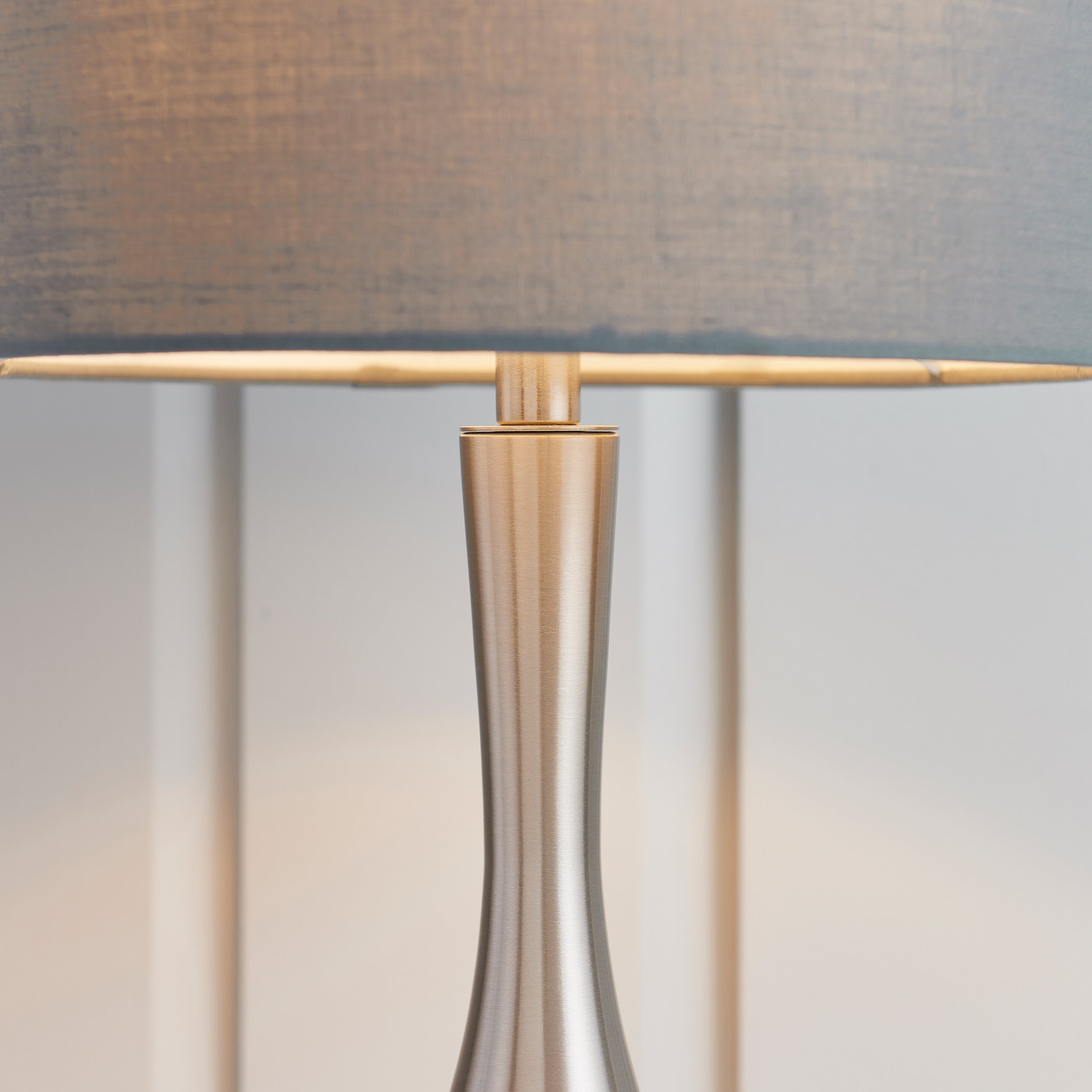 Karlet Table Lamp - Nickel/Dark Grey