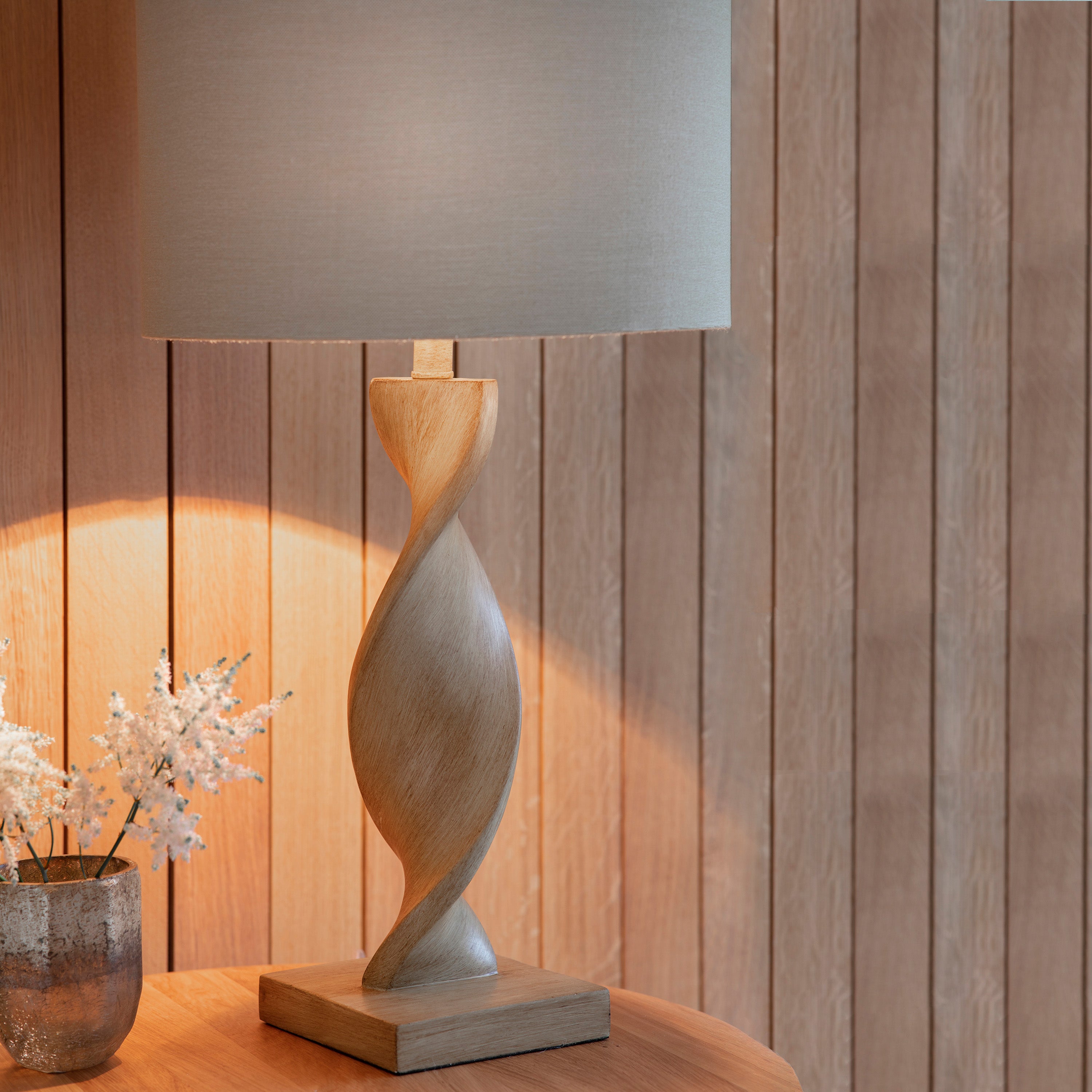 Kotor Table Lamp - Wood Effect