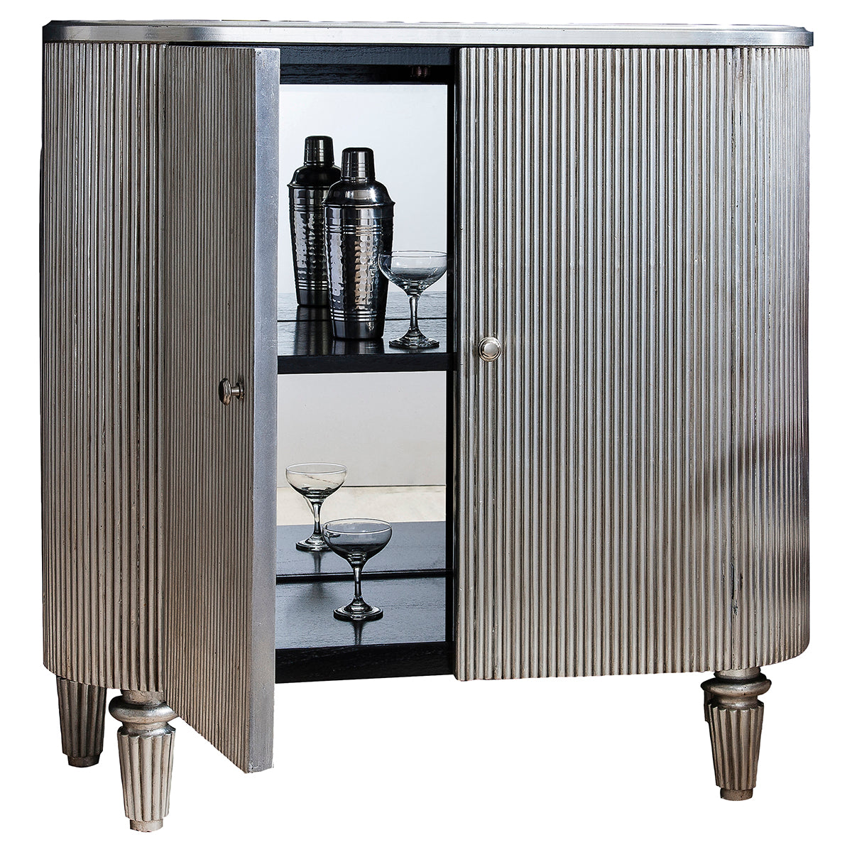 Jeeves Drinks Cabinet Silver 970x410x960mm