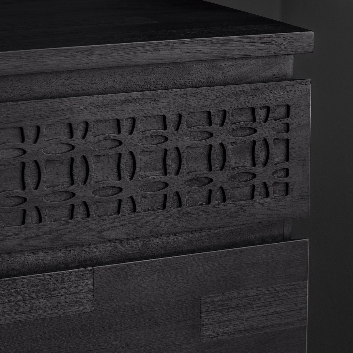 Fujiko Boutique Black 4 Drawer Chest