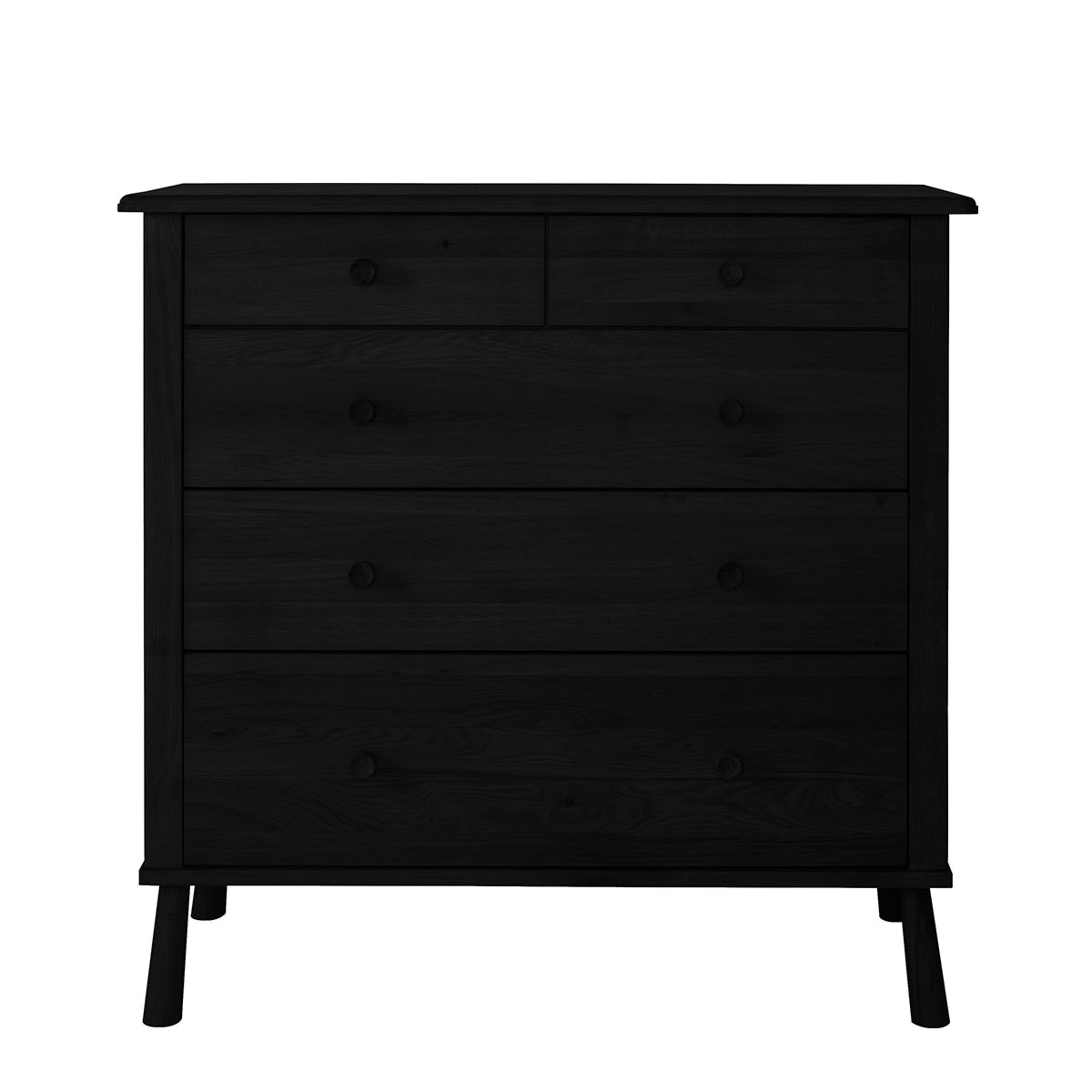 Nordarv Black 5 Drawer Chest