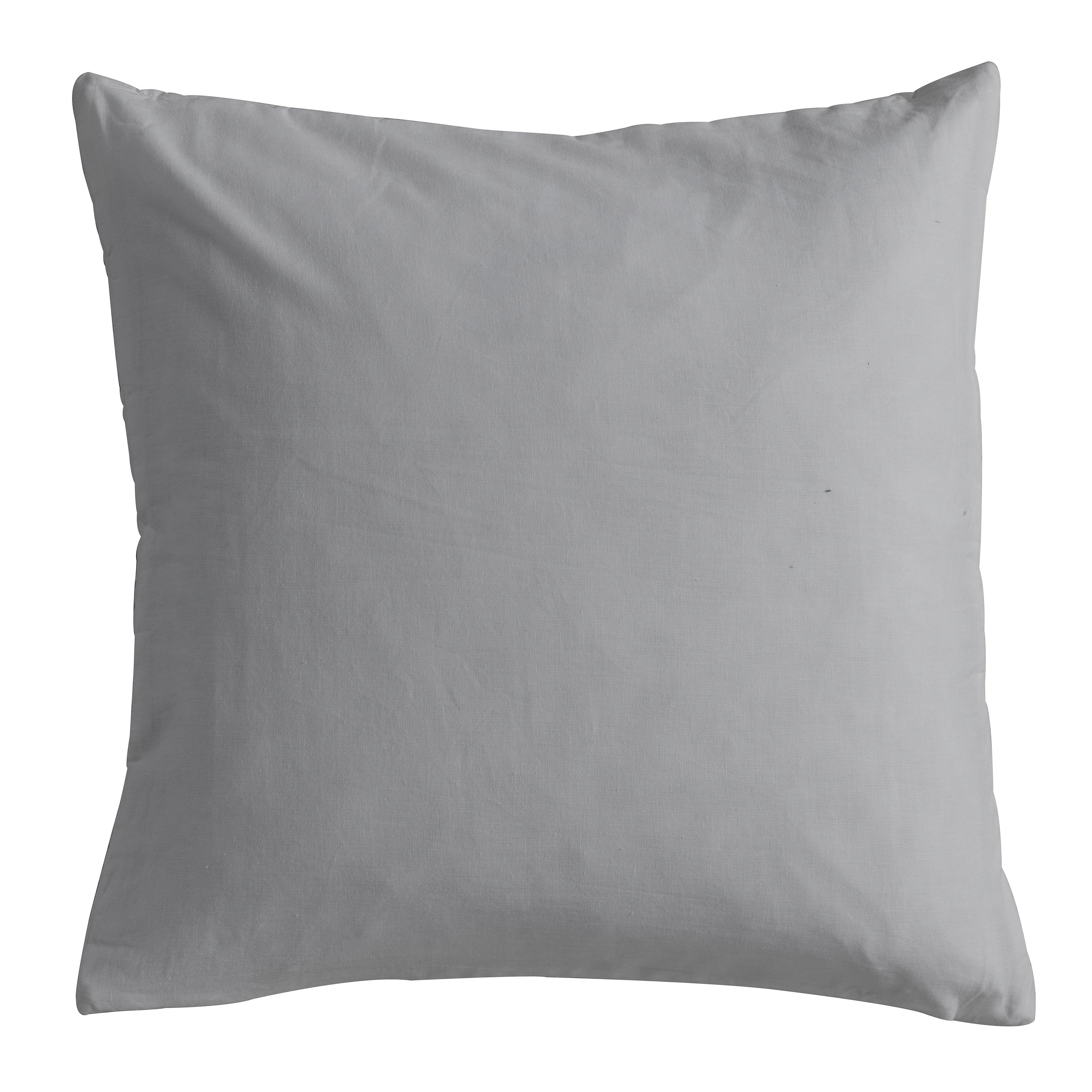 Quilted Cotton Velvet Cushion - Grey/Blue