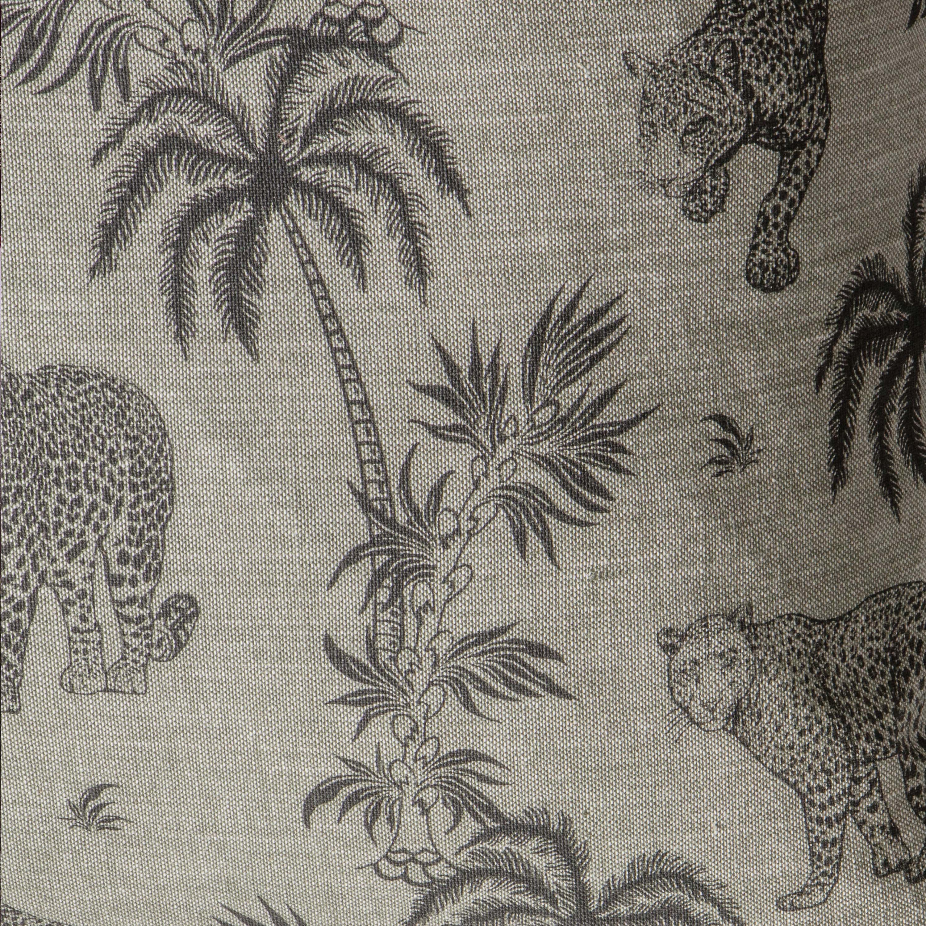 Palm Leopard Cushion Grey 450x450mm