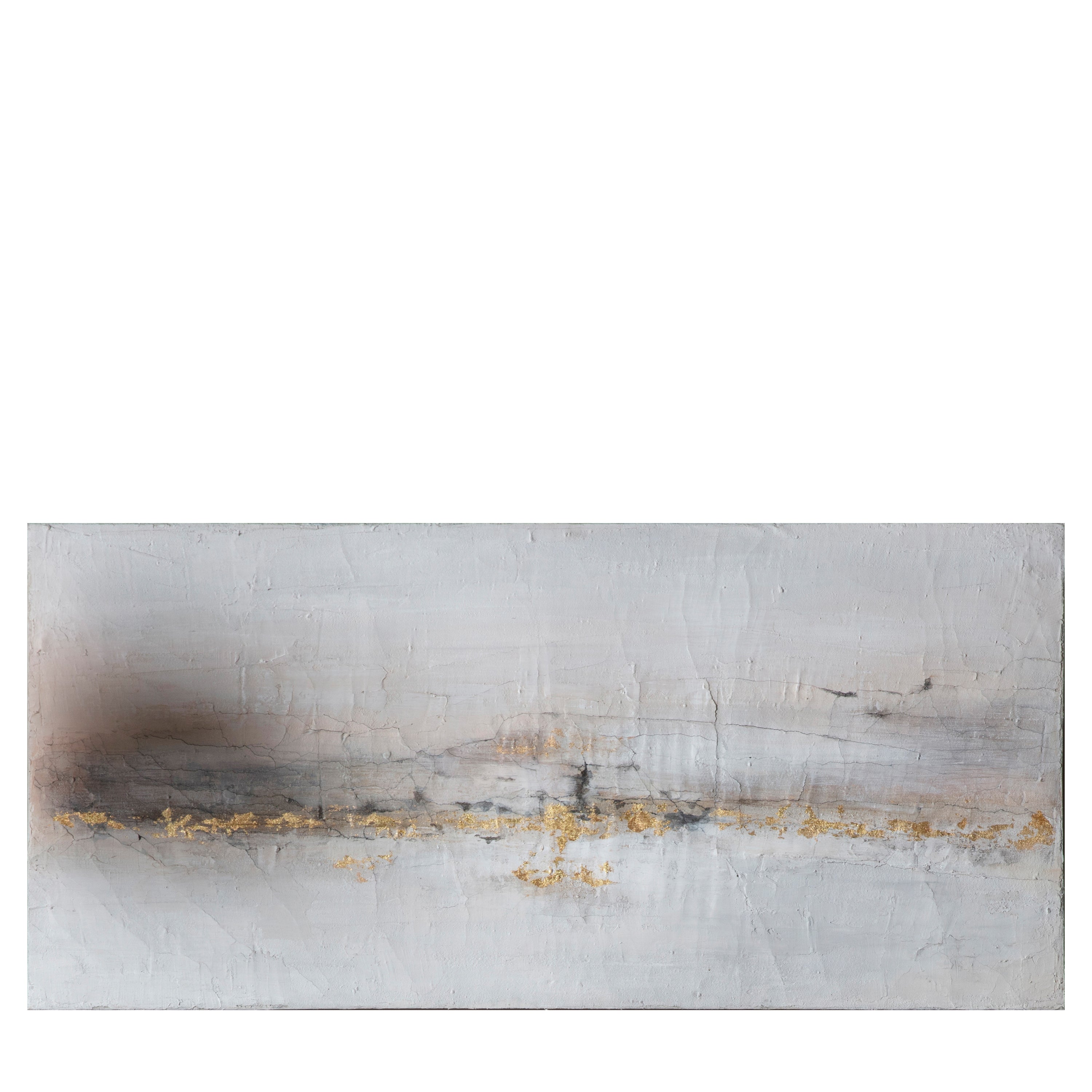 Golden Coastline Abstract Art Canvas