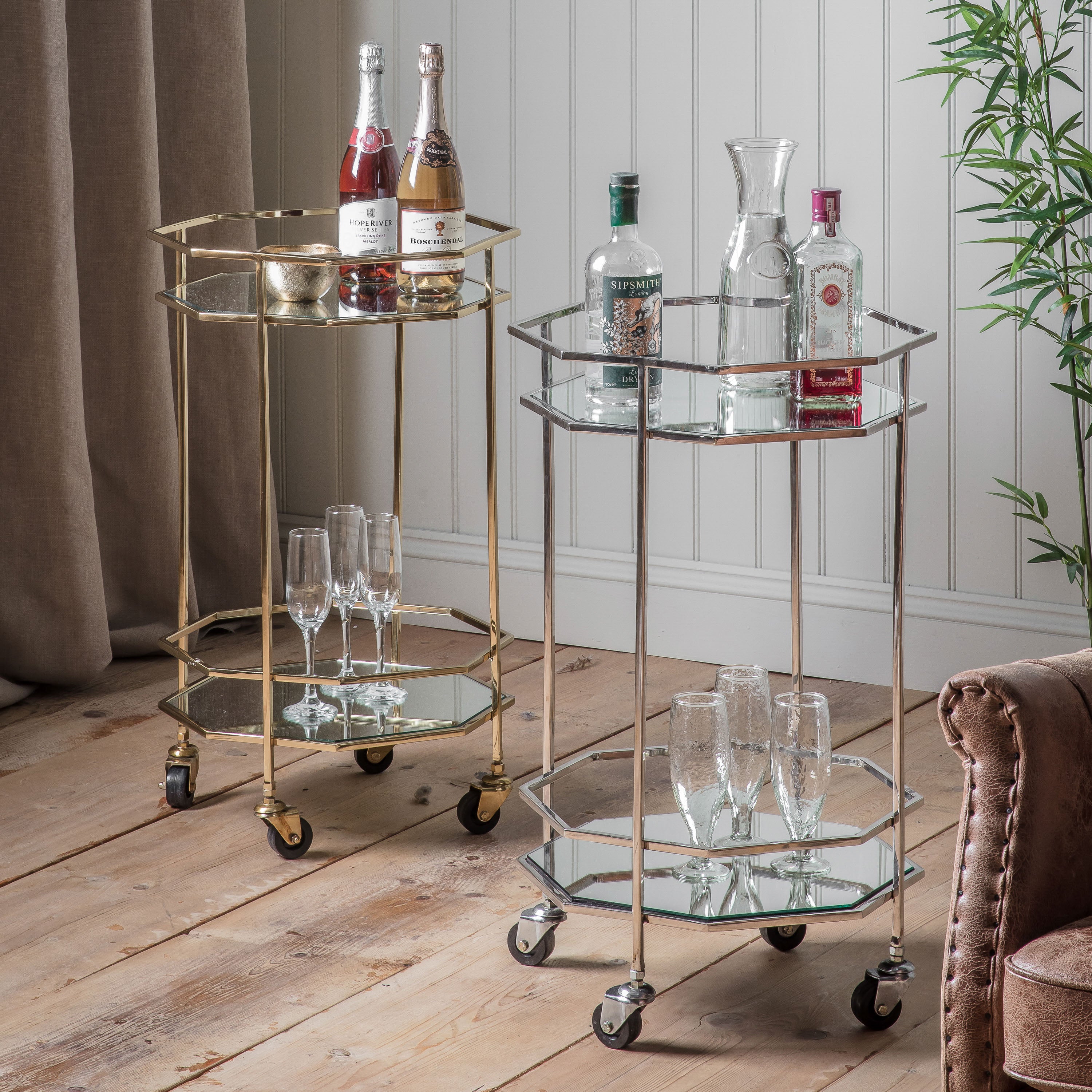 Ockendon Drinks Trolley Gold - 2 Colours