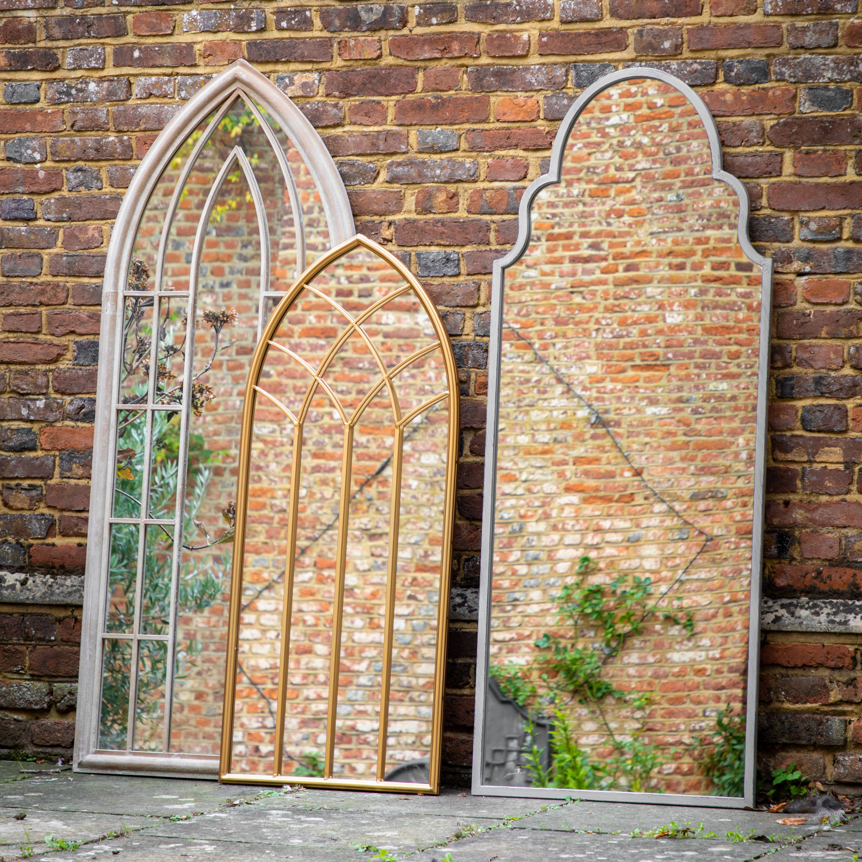 Outdoor Mirror in Vintage Grey