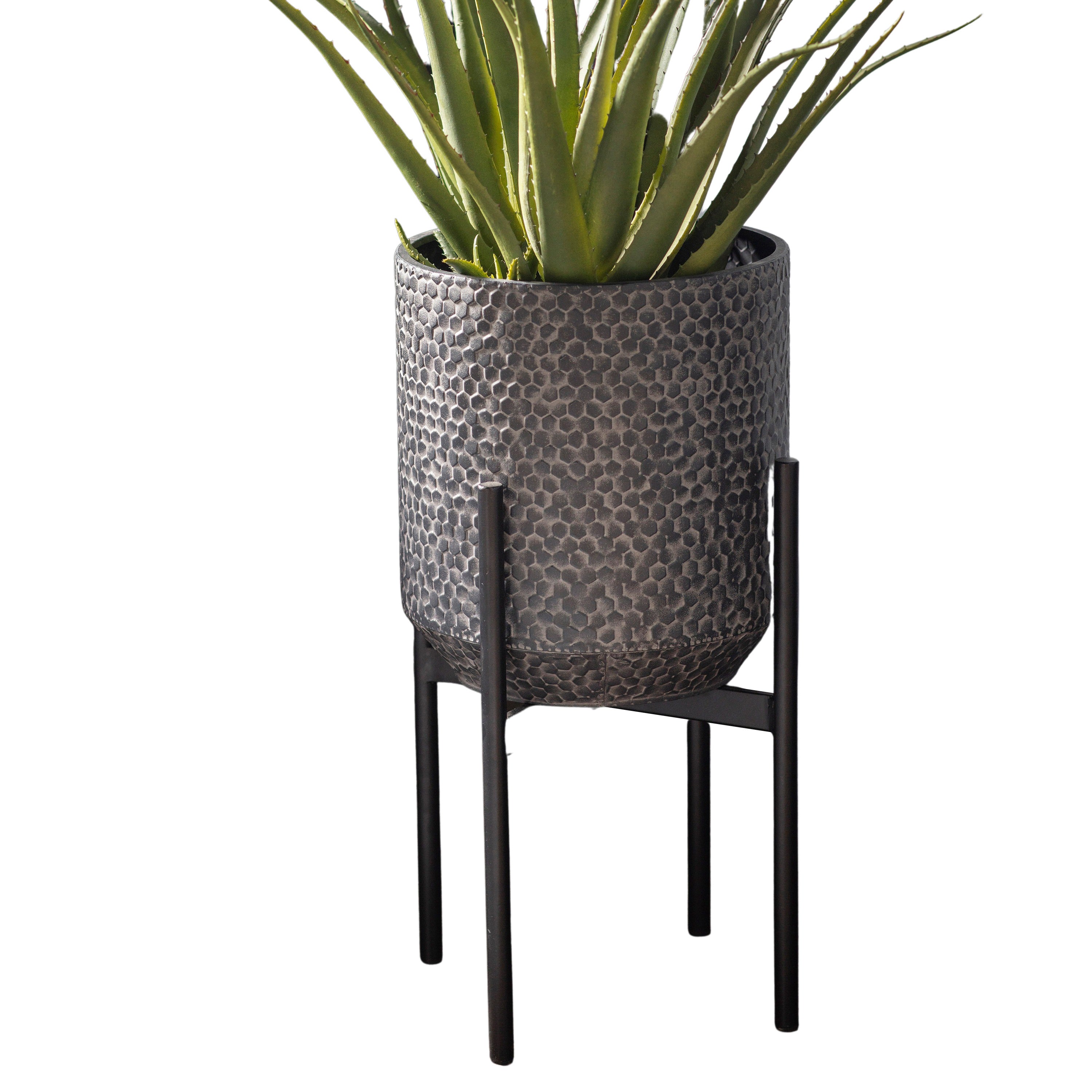 Cobus Metal Planter Black - Large/Medium