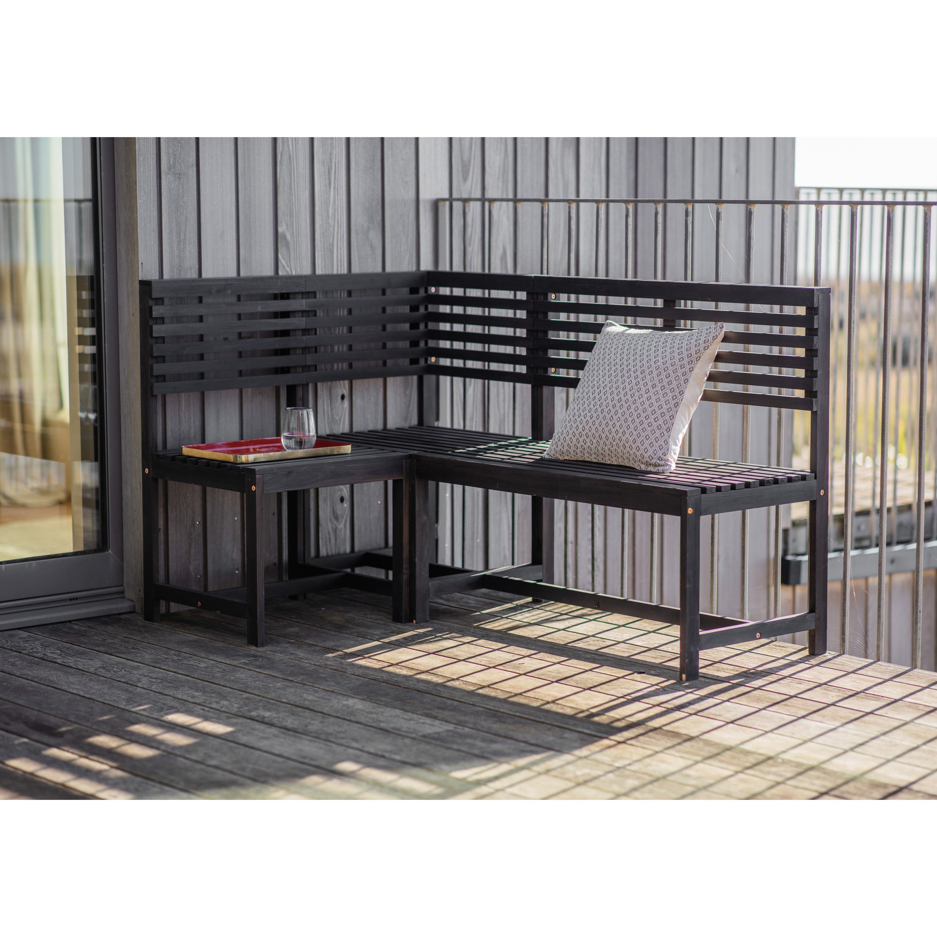 Charcoal Balcony Modular Bench Set