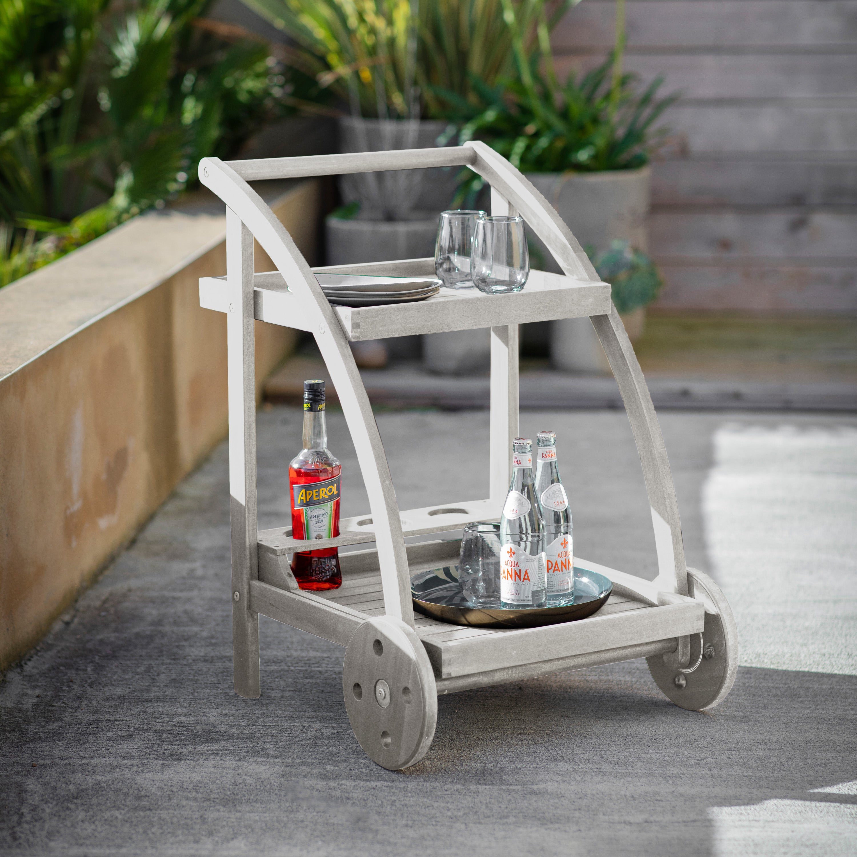 Whitewash Outdoor Drinks Trolley