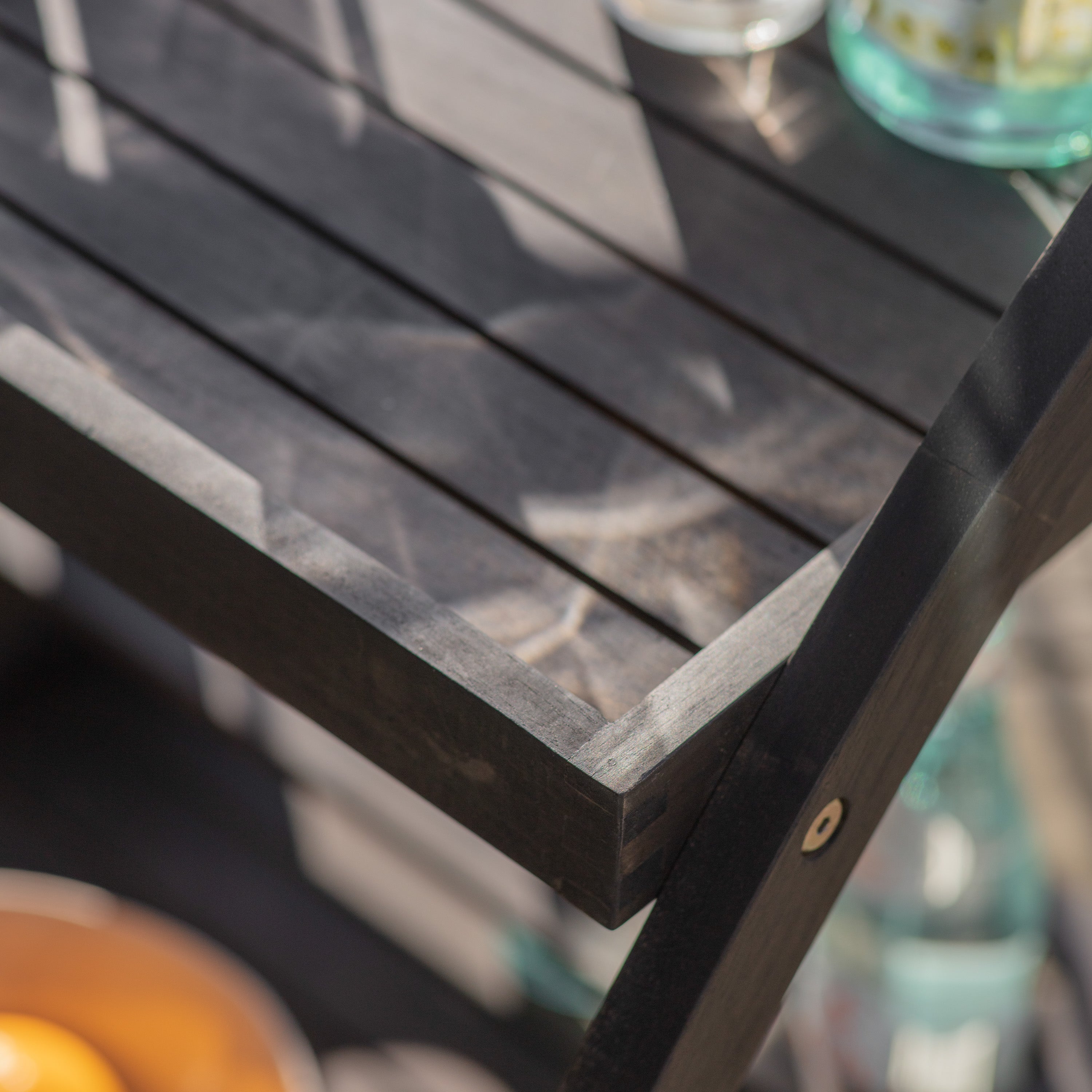 Black Outdoor Drinks Trolley